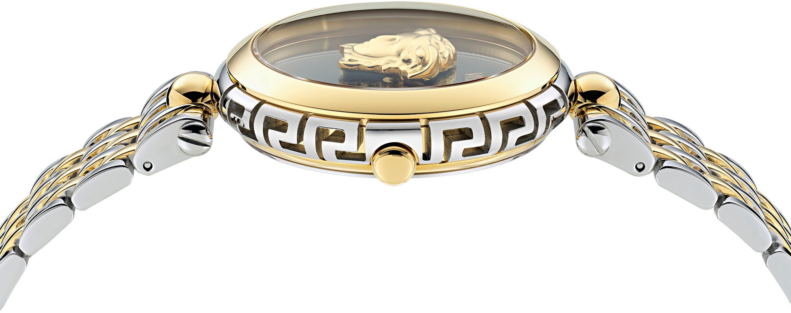 Versace Quarzuhr MEDUSA HERITAGE VE9D00324, Armbanduhr, Damenuhr, Swiss Made, Saphirglas, Edelstahlarmband, analog