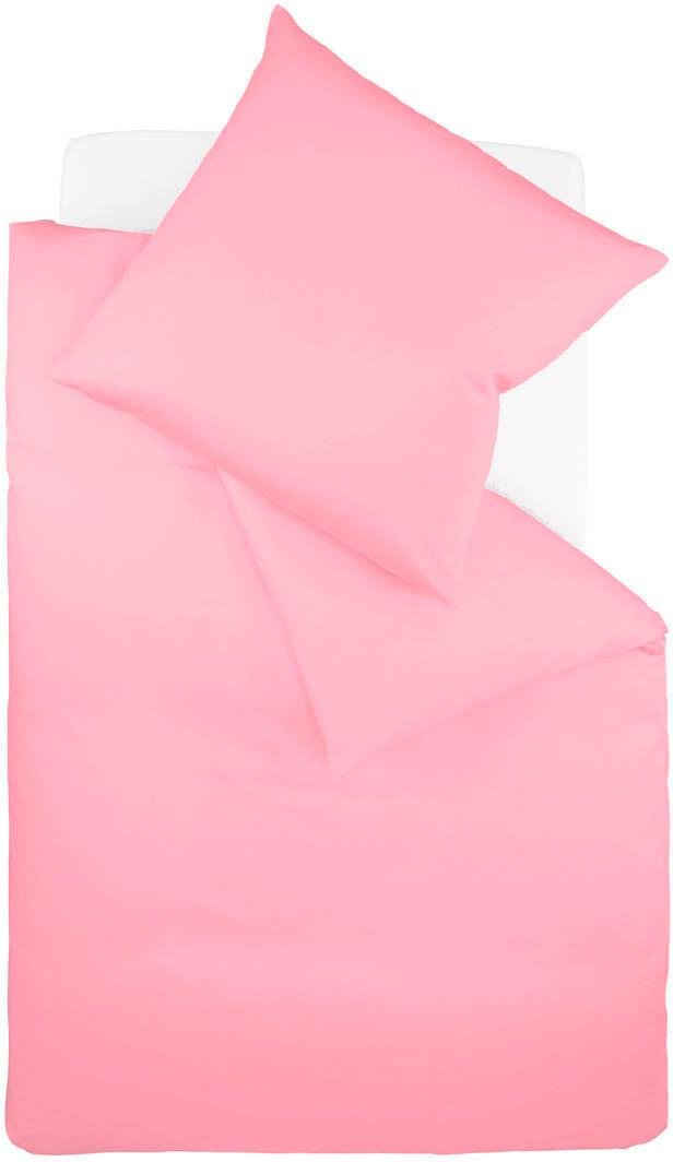 Bettwäsche Colours in 135x200, 155x220 oder 200x200 cm, fleuresse, Mako-Satin, 2 teilig, Bettwäsche aus 100% Baumwolle, uni, mit Reißverschluss