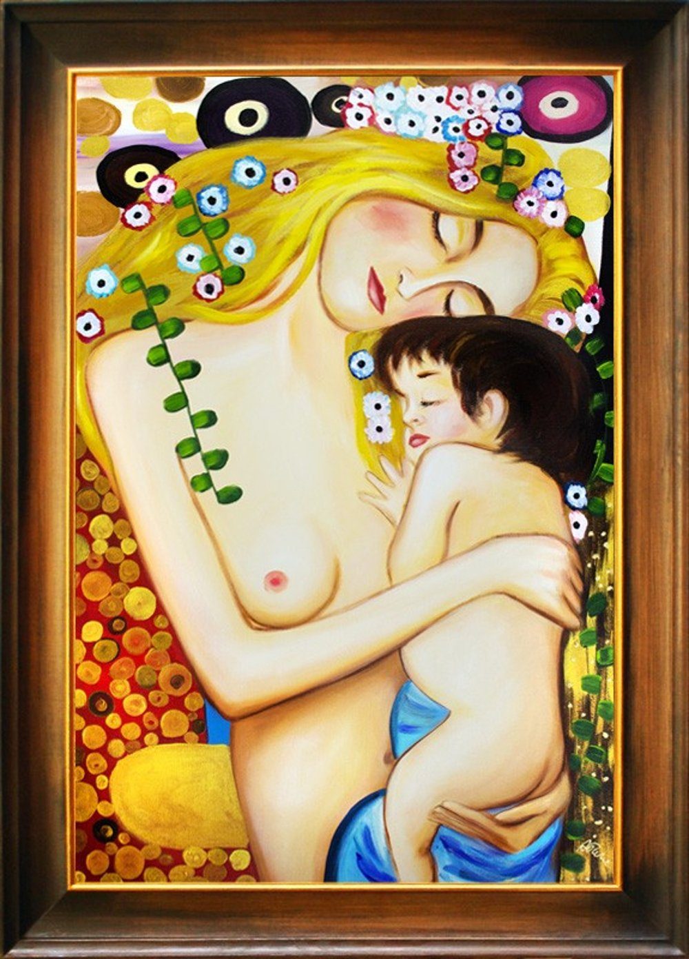 JVmoebel Gemälde Gustav Klimt »G04418, jedes Bild ein Unikat, handgearbeitet