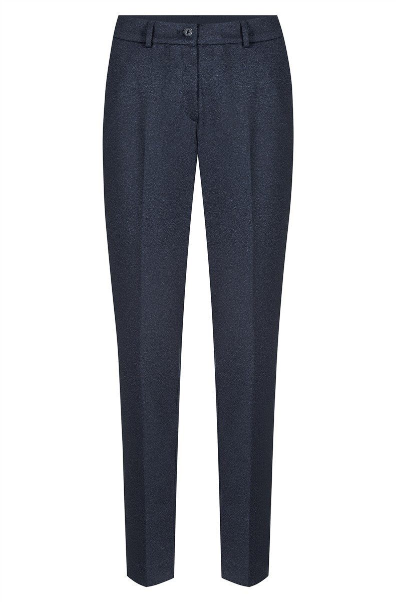 GREIFF Anzughose Greiff Corporate CASUAL Damen Jersey-Hose Regular-Fit Blau meliert