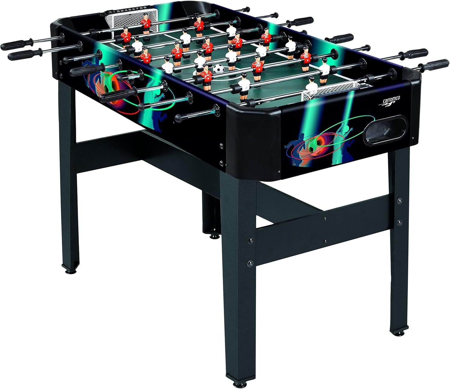 Carromco Kickertisch Tucana-XT Tischfußball, Kicker für Kinder, Jugendliche & Erwachsene, 22x61x83 cm in Schwarz mit Design