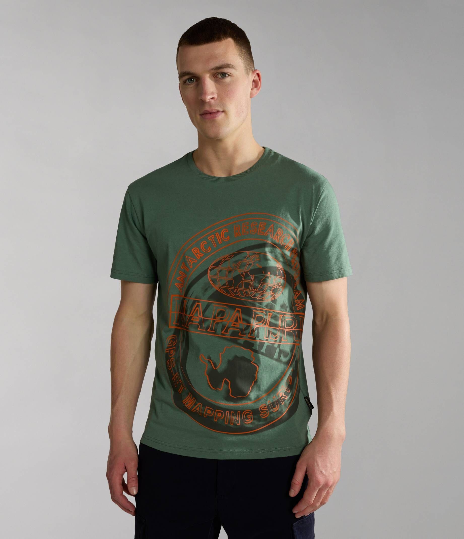 Napapijri T-Shirt Herren T-Shirt S-ARGUS (1-tlg) (43) grün