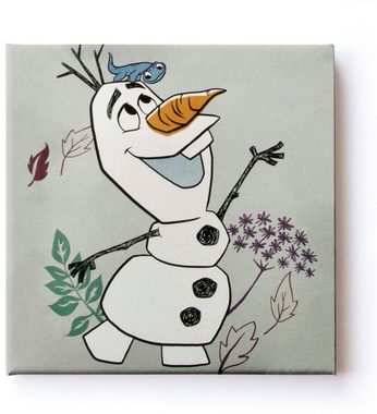 Disney Leinwandbild Leinwandbilder Set of 3 Frozen Olaf 3/30x30cm, (Packung, 3 St)