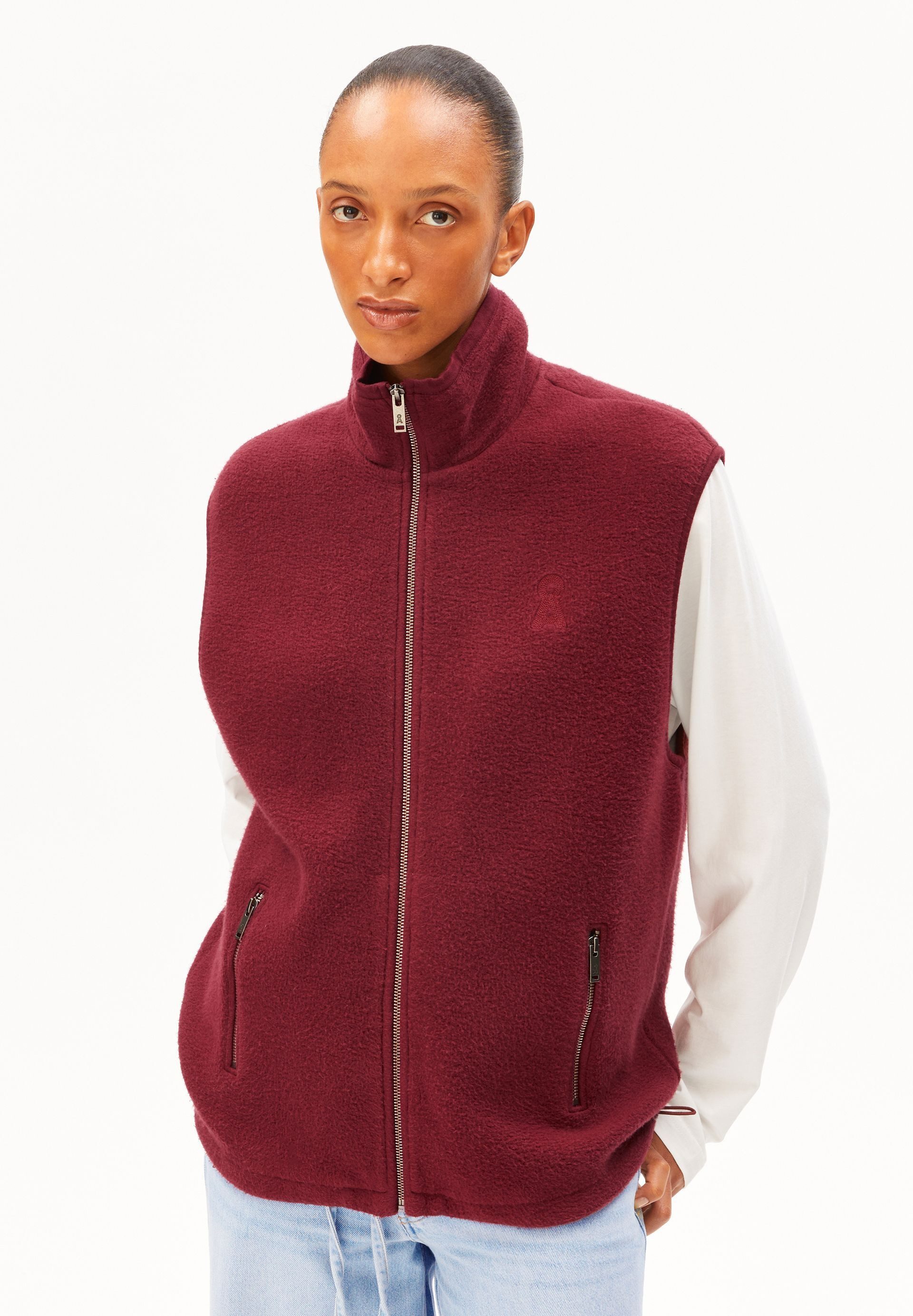 Armedangels Fleeceweste COTTON FLEECE Weste aus Bio-Baumwolle