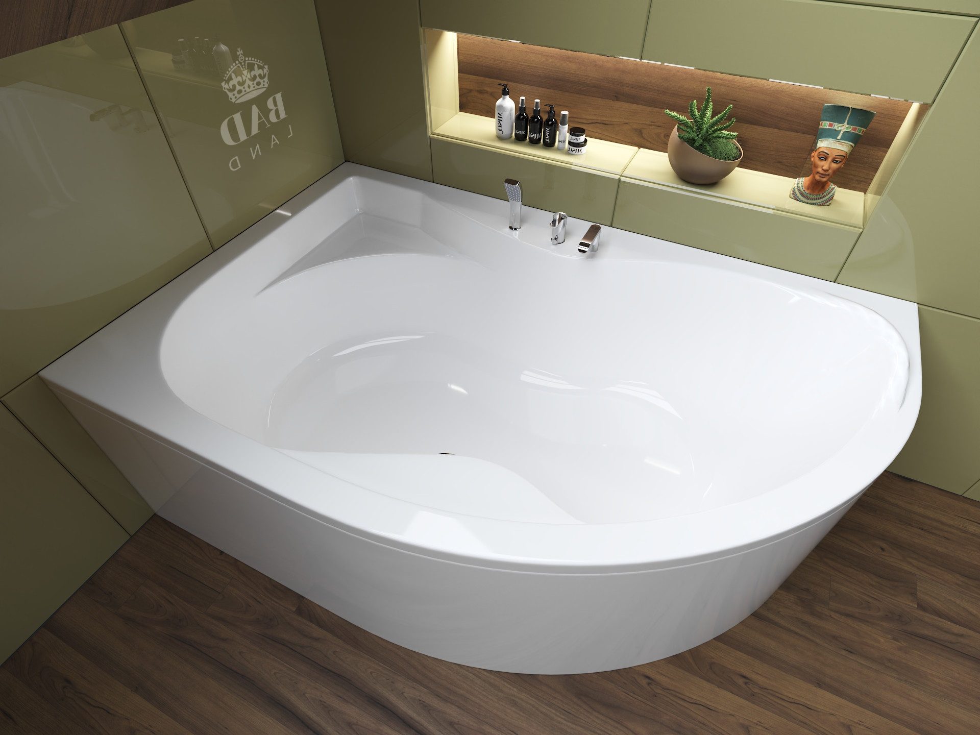 KOLMAN Badewanne Eckbadewanne Dora 170x110, (Links/Rechts), günstig online kaufen