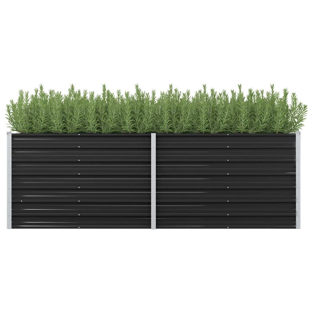 Hochbeet Garten-Hochbeet Anthrazit 240 x 80 x 77 cm Verzinkter Stahl