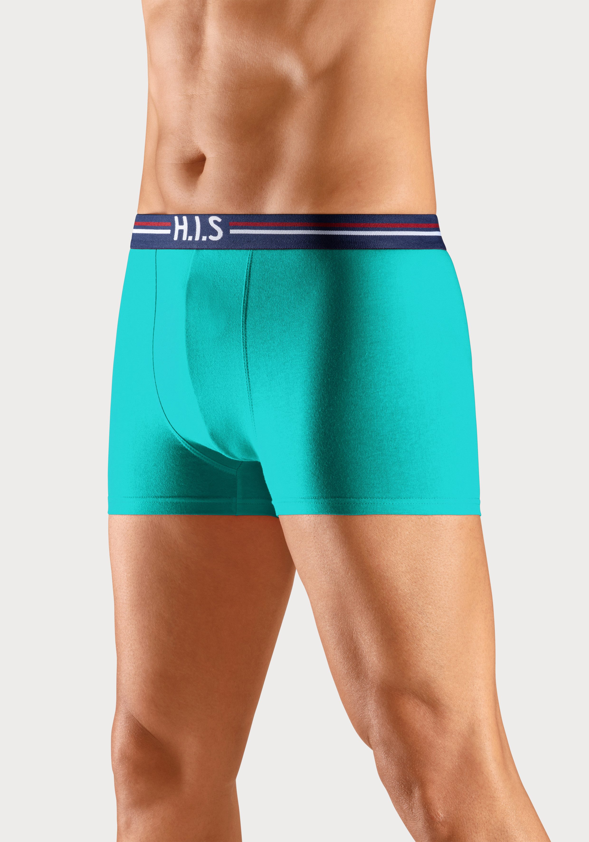 H.I.S Boxer Boxershorts für Herren (Packung, 5-St) mit Streifen und Markenlogo im Bund – Bild 4 von 5