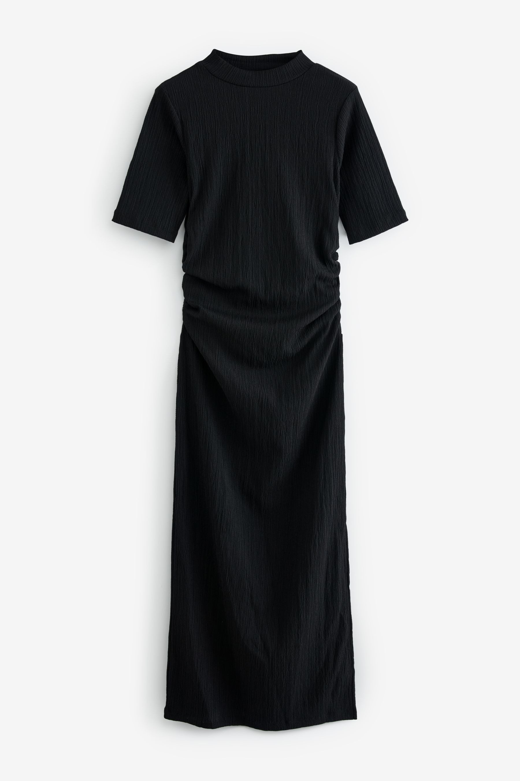 Next Midikleid Hochgeschlossenes Midikleid mit Raffung günstig online kaufen