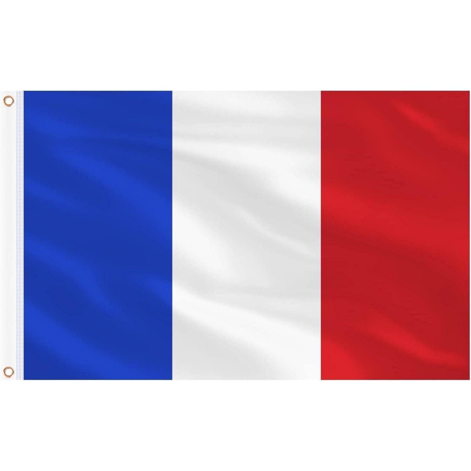 LuxusKollektion Flagge Flagge Frankreich 90x150cm Messing Ösen 1 Stück Frankreich Flagge