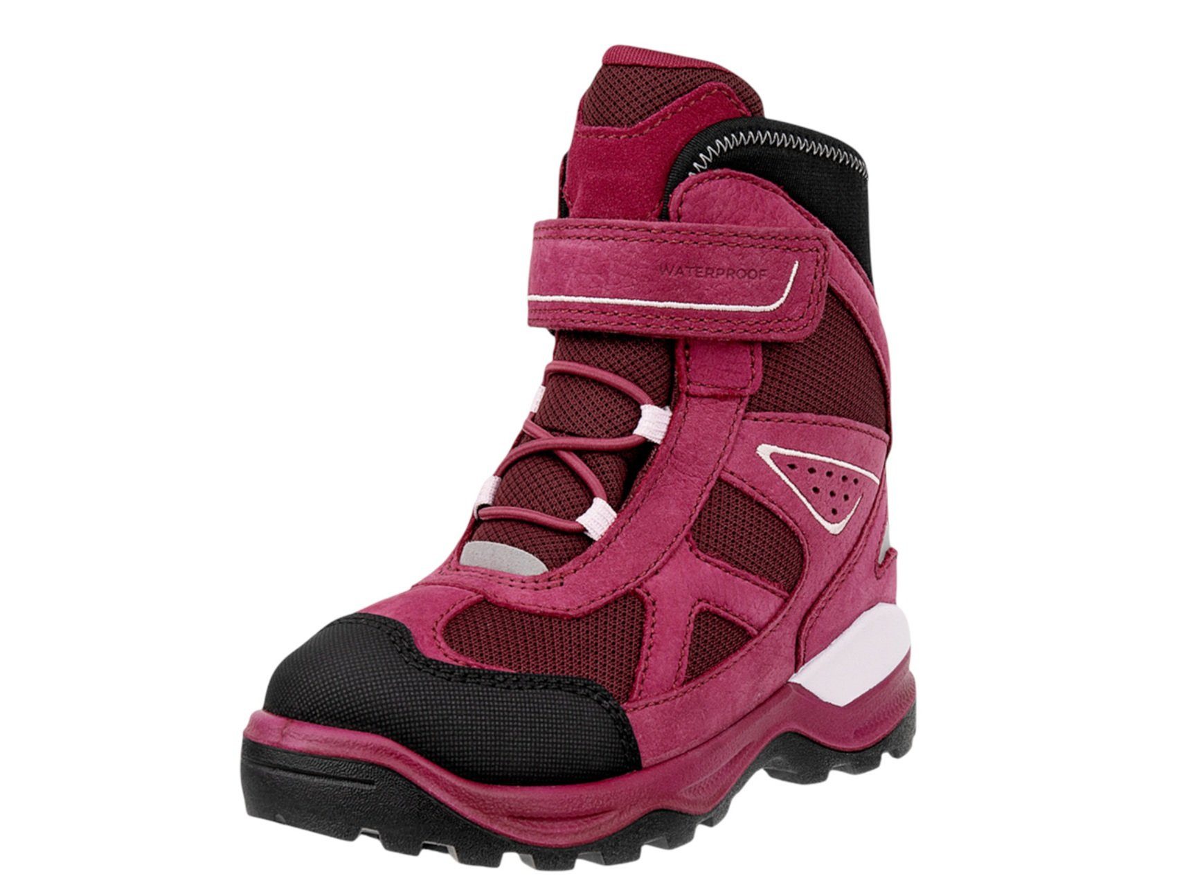 Ecco Snow Mountain (Nubukleder/Textil, wasserdicht) pink/plum Девочкам Winterstiefel