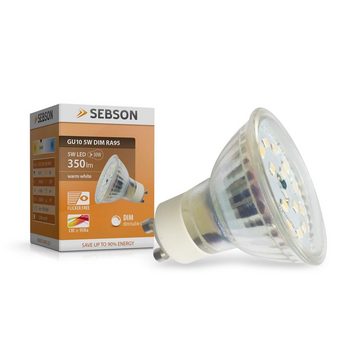 SEBSON LED-Leuchtmittel GU10 LED Lampe 5W dimmbar warmweiß 350lm 3000K 230V Leuchtmittel