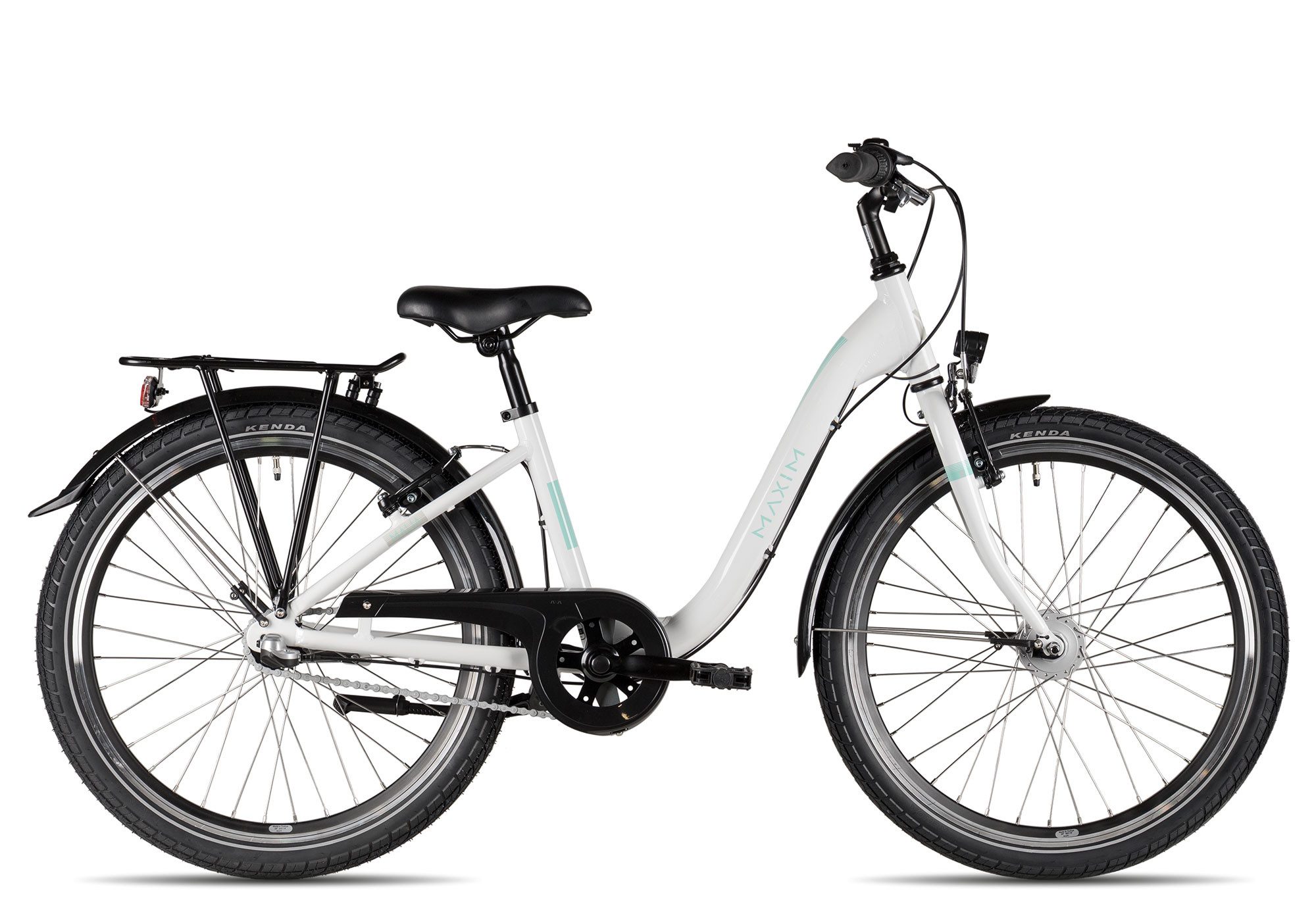 Maxim Kinderfahrrad Malia 24 3 Wave, 3 Gang Shimano Nexus 3 SG-3C41 Rücktritt Schaltwerk, Nabenschaltung Rücktritt, Nabenschaltung Rücktritt weiß