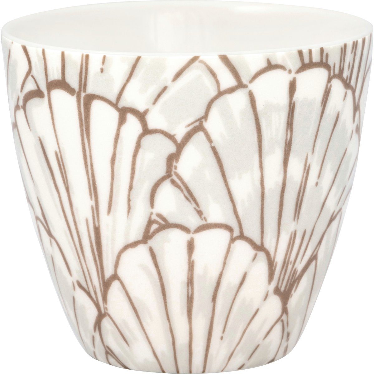 Greengate Becher Joan Latte Cup beige 0,35l, Steingut