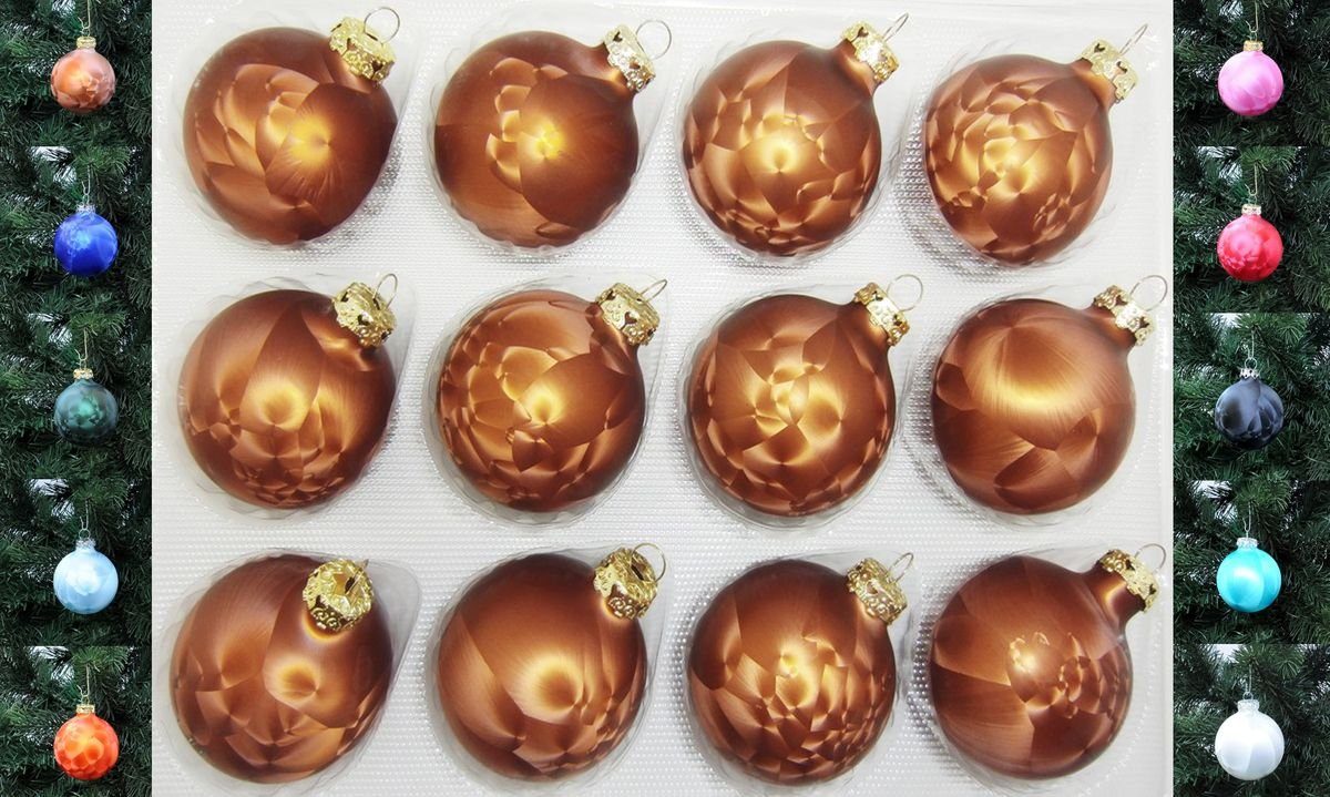 Thüringer Glasdesign Christbaumschmuck JACK 12x Glas Eislack Christbaumkuge günstig online kaufen