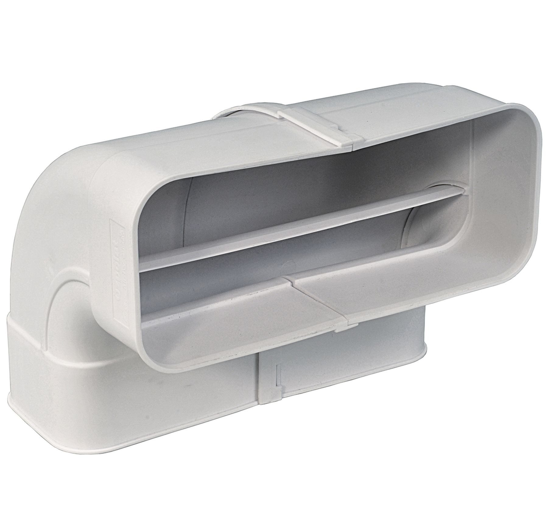 Wallair Montagezubehör Dunstabzugshaube Plochý kanál 222x89mm spojka obojstranná 90° zvislé koleno ventilácie (1 St)