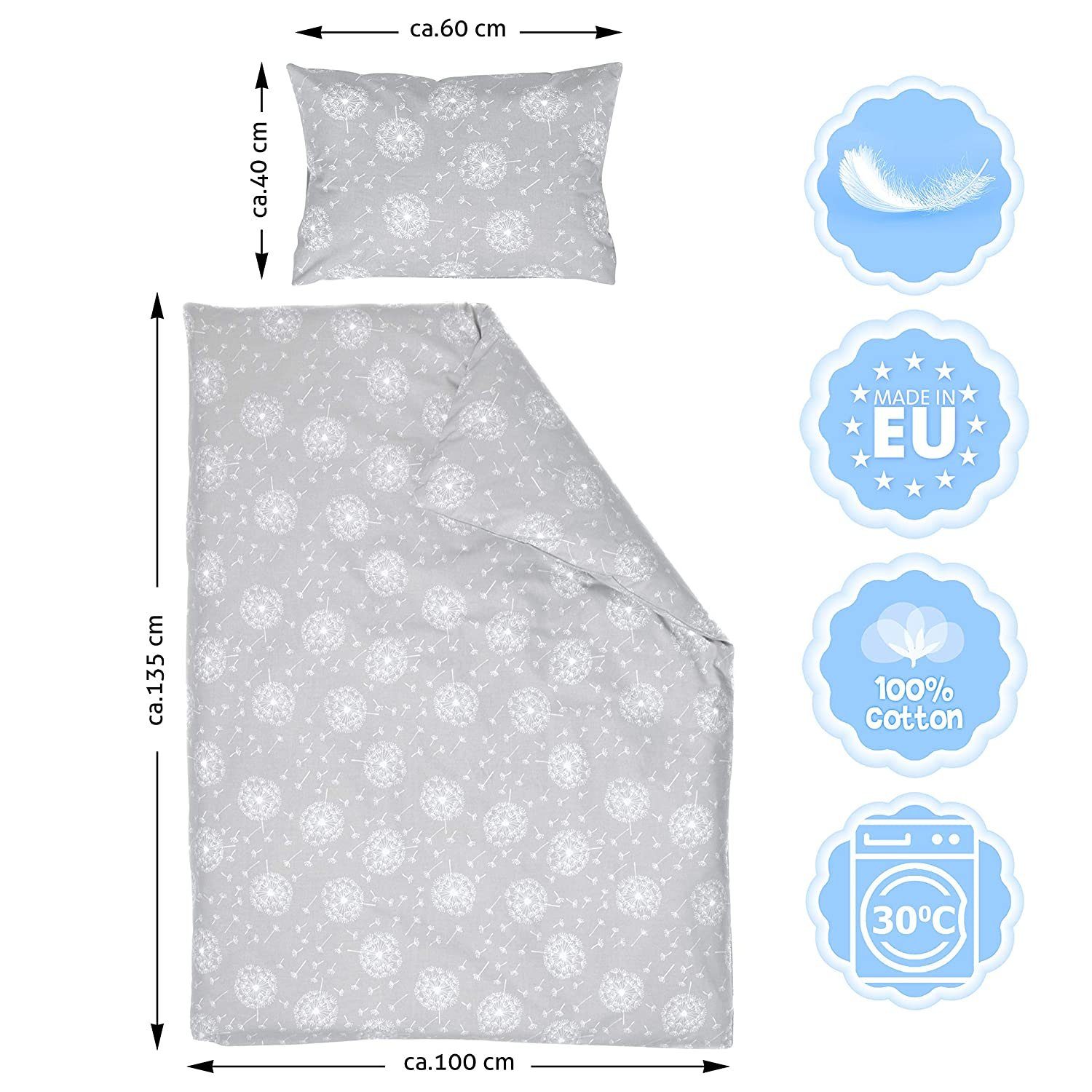 Amilian Bettwäsche 2-teilig, Bettbezug 100 x günstig online kaufen