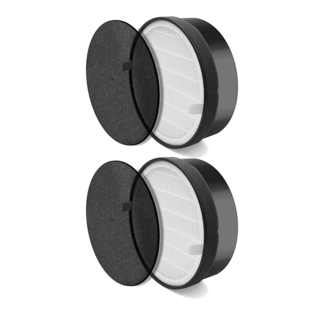 Trade-Shop Filter-Set 2x 3in1 HEPA passend für Levoit LV-H132, LV-H132-RF Luftreiniger, Zubehör für Luftreiniger, Set bestehend aus 2x Vorfilter und 2x Kombi-Filter (HEPA + Aktivkohle)