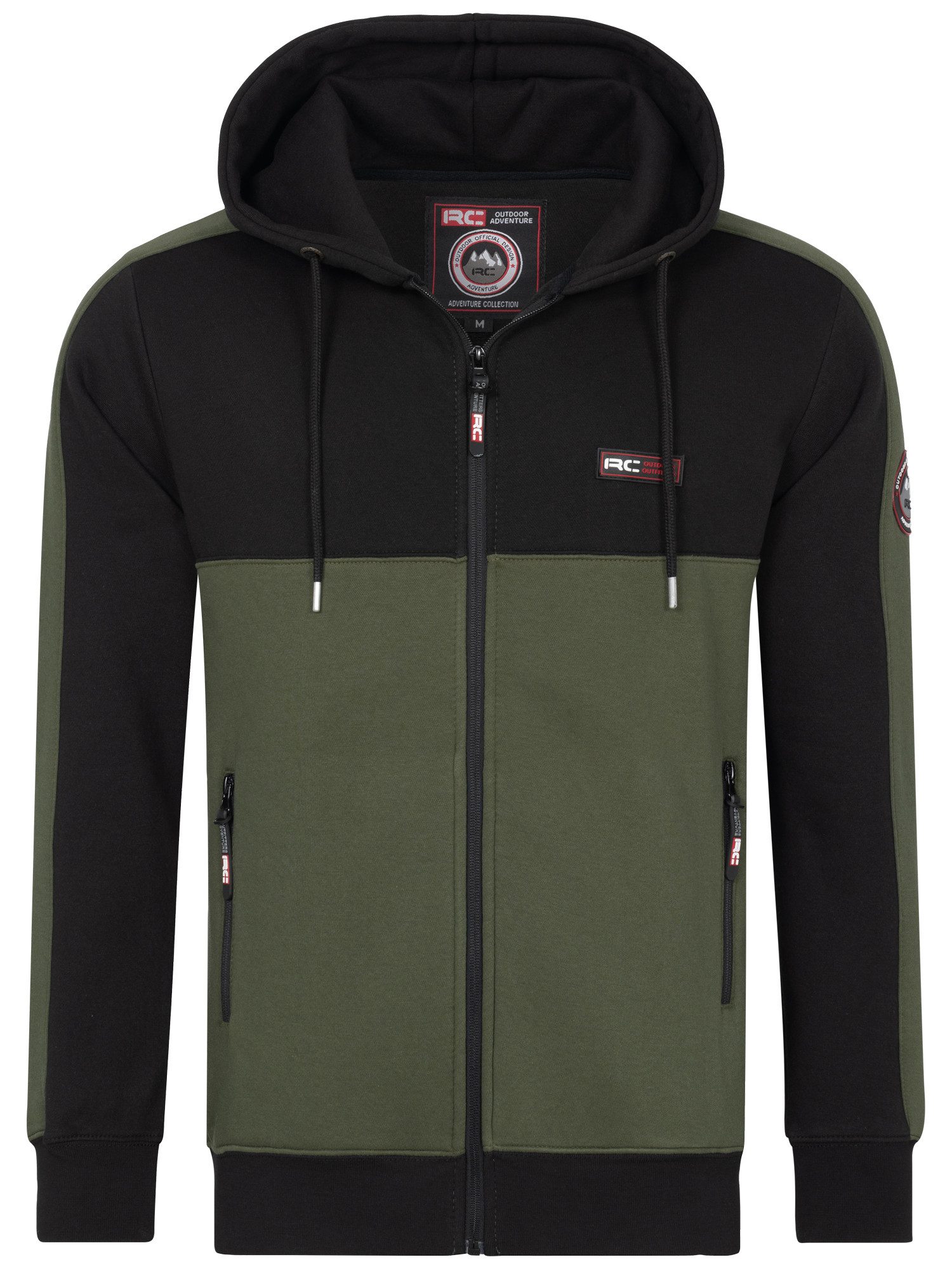 Rock Creek Kapuzenpullover Sweatjacke Herren Hoodie Reißverschluss H-410 mit Stehkragen