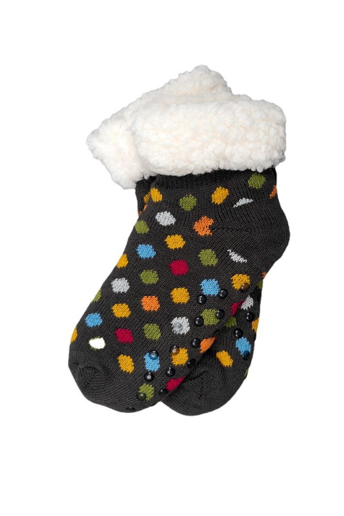 Beauty Thinxx Norwegersocken Kurze Hüttensöckchen "Konfetti" (Ein Paar Socken, 2 Socken) Dein Antistress-Accessoire für wahre Wohlfühlmomente Anthrazit