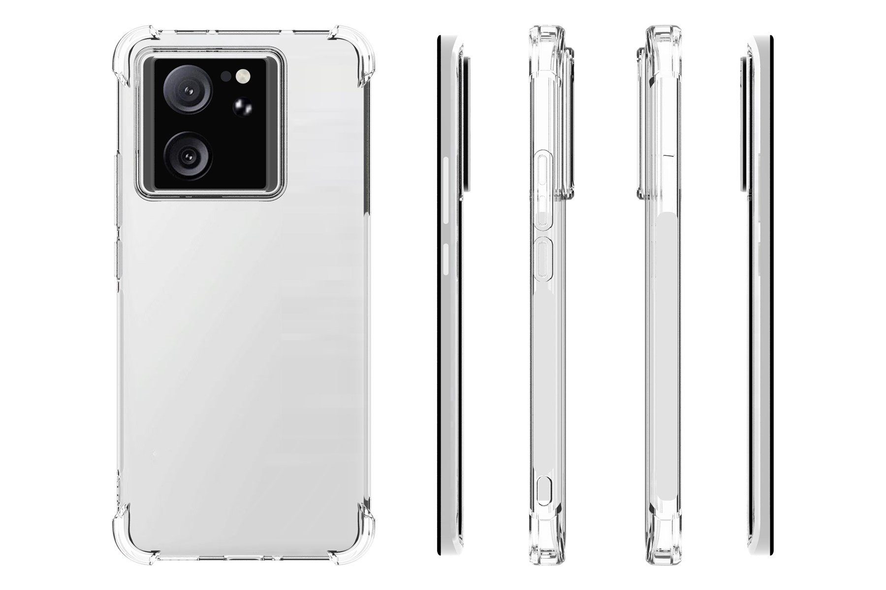 mtb more energy Smartphone-Hülle Clear Armor Case für Xiaomi 13T Pro (6.73), Transparente TPU Schutzhülle Case Backcover mit Anti-Shock Verstärkung – Bild 5 von 5