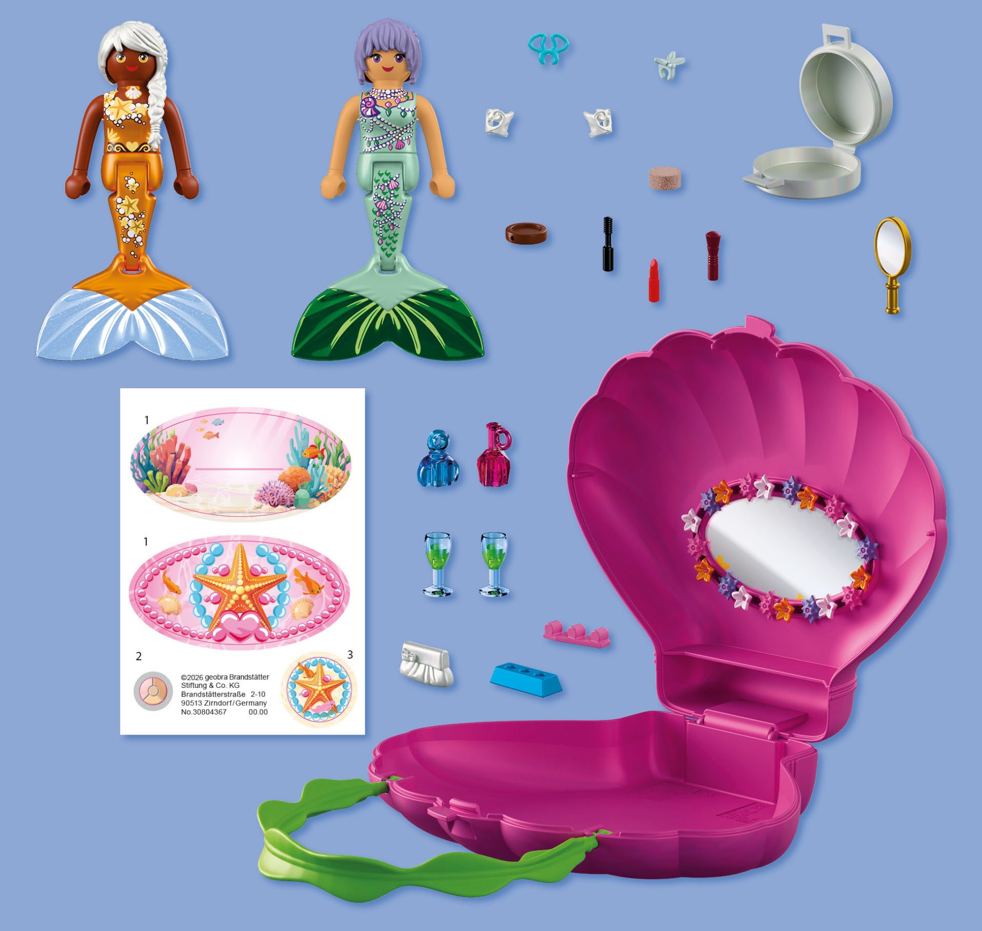 Playmobil® Muscheltasche Meerjungfrauen (72105), Fantasy & Magic Konstruktions-Spielset, (47 St)