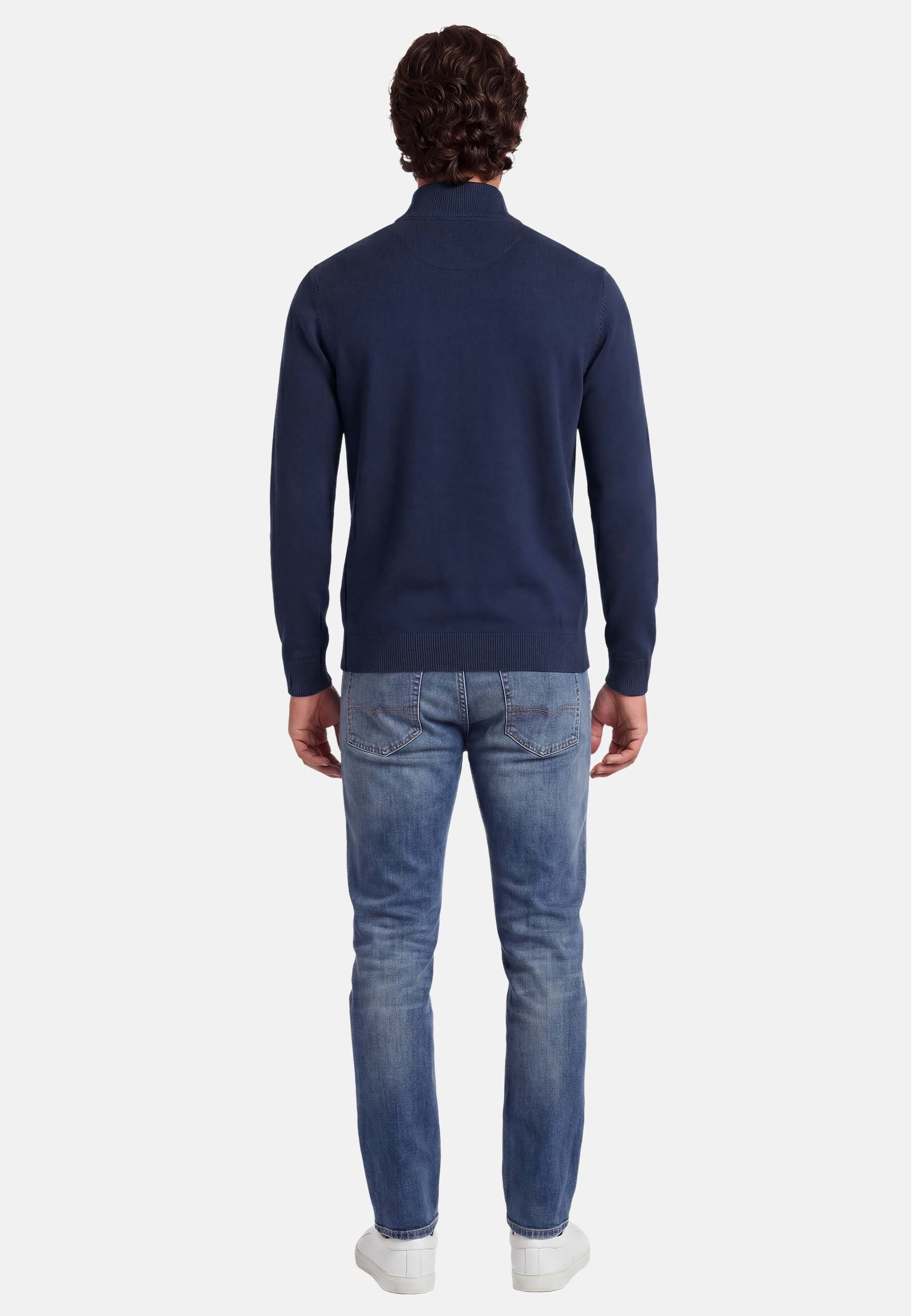 U.S. Polo Assn. Stehkragenpullover USKnooxx – Herren Half-Zip Strickpullover Baumwoll-Viskose-Mix, weiche Qualität und sportiver Look – Bild 4 von 5