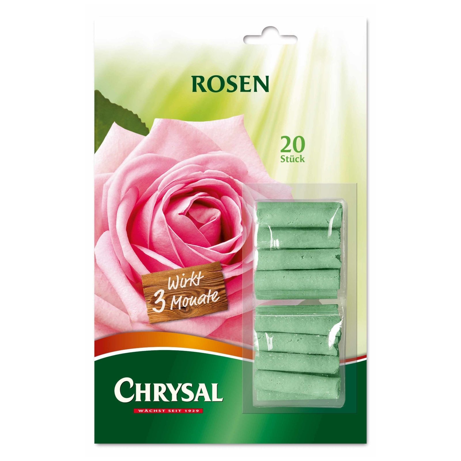Chrysal Pflanzendünger Rosen Düngestäbchen 20 Stück günstig online kaufen