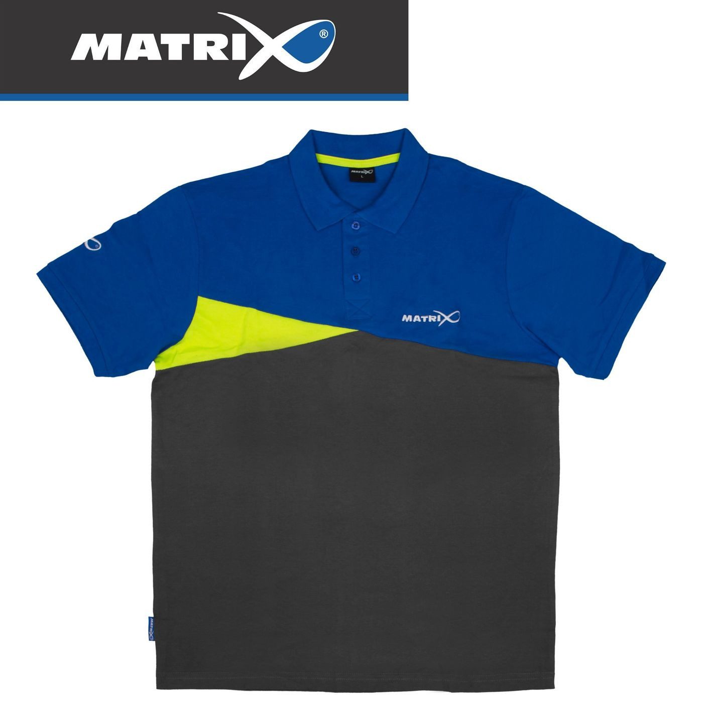 Fox Matrix Poloshirt Fox Matrix Polo Shirt Blue Grey - Poloshirt
