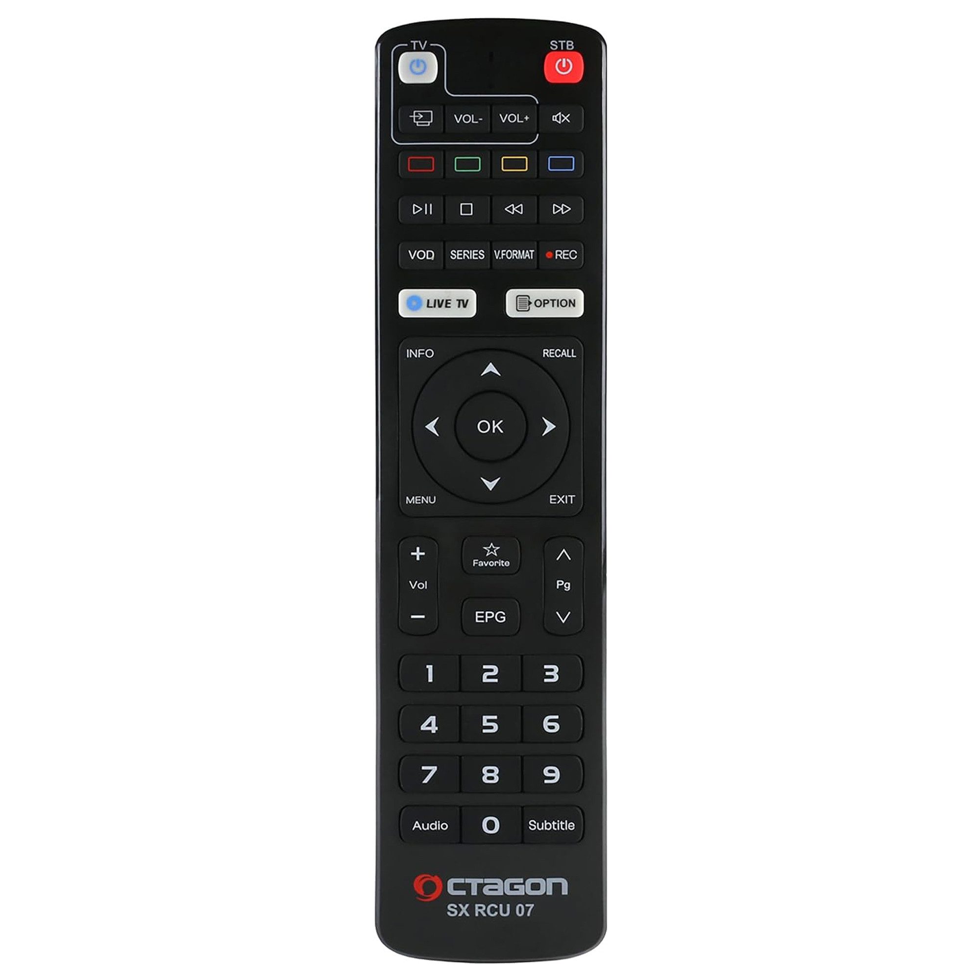 OCTAGON Original/Ersatz Fernbedienung für SX RCU 07 SAT-Receiver
