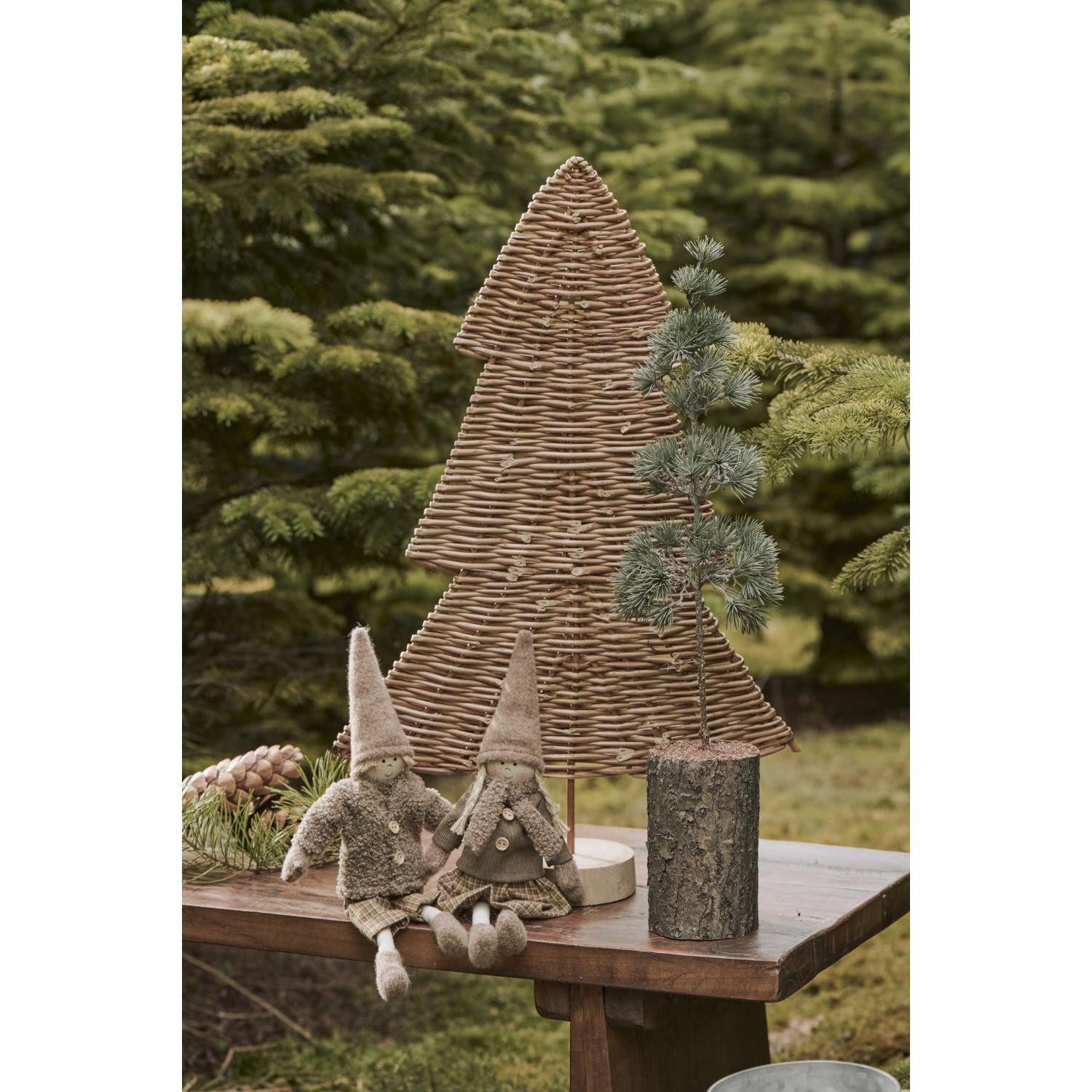 Ib Laursen Dekofigur Ib Laursen Tannenbaum Weidengeflecht (42x66x12cm) günstig online kaufen