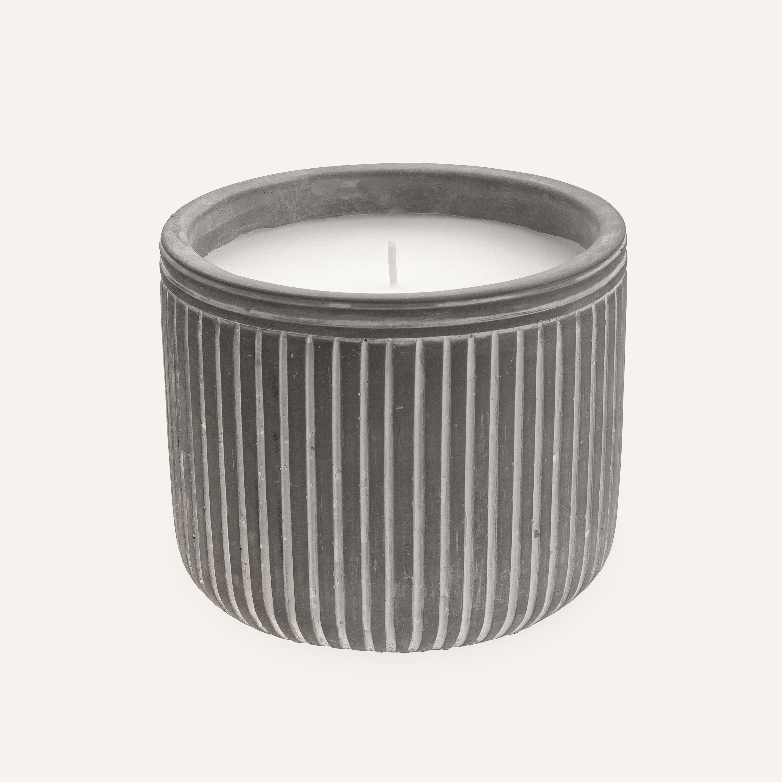 IC Gardenworld Duftkerze Citronella Kerze im Steintopf, Deko Duftkerze mit Zitronenduft, ca. Ø 12 x 10 cm, bis zu 30h Brenndauer