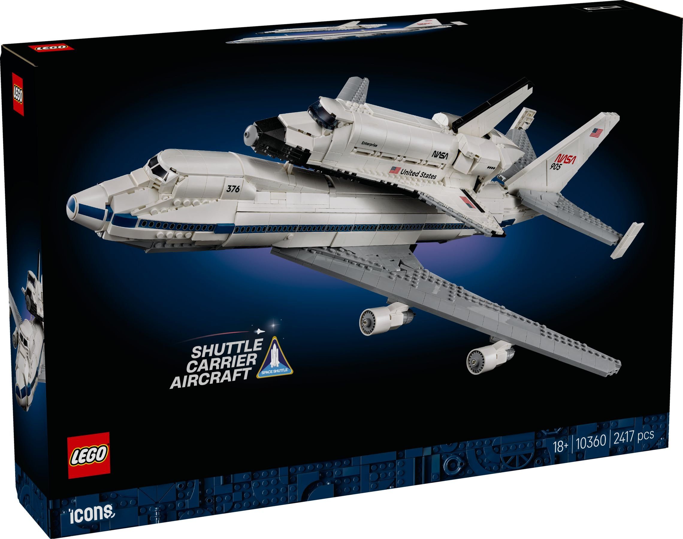 LEGO® Icons 10360 Spaceshuttle-Transport-Jumbo Konstruktionsspielsteine günstig online kaufen