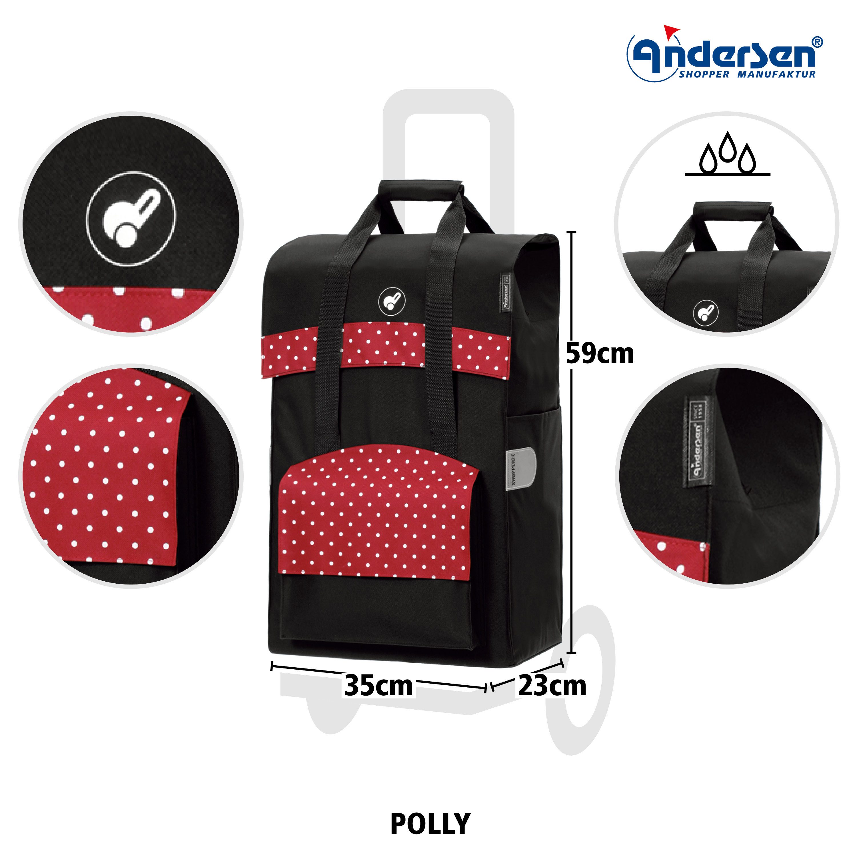 Andersen Einkaufstrolley Royal Shopper Polly rot