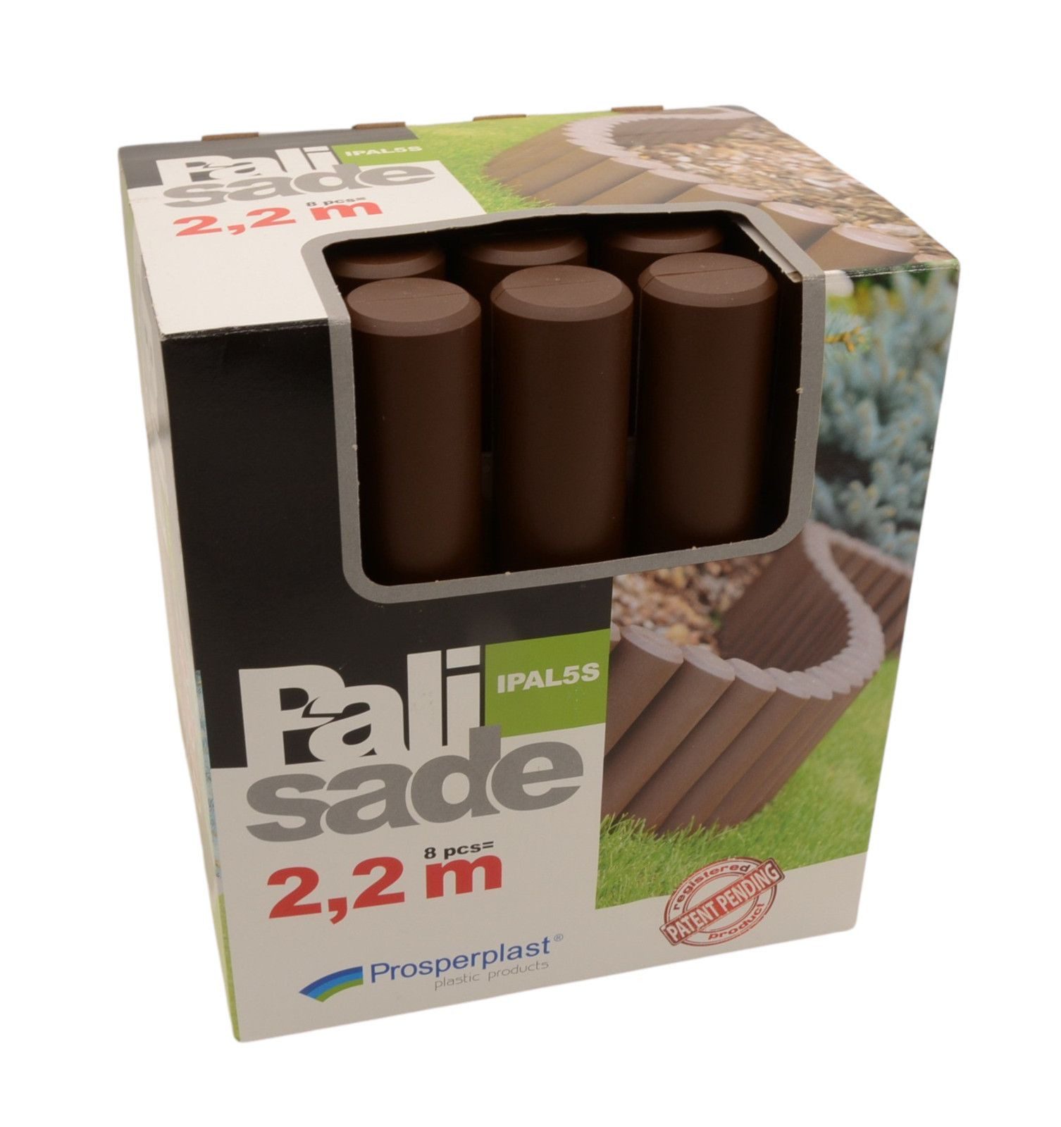 Prosperplast Rasenkante Gartenpalisade braun Beeteinfassung Beetumrandung Beetpalisade Rasenka