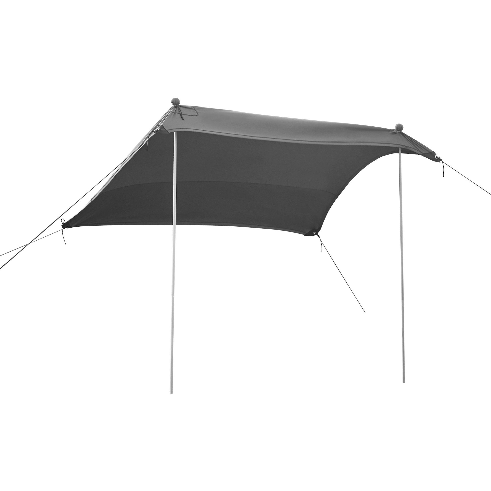 pro.tec Sonnensegel, (mit Transporttasche), »Bernheze« Strandzelt aus Lycra mit UV-Schutz 2 x 2 x 1,7 m Grau