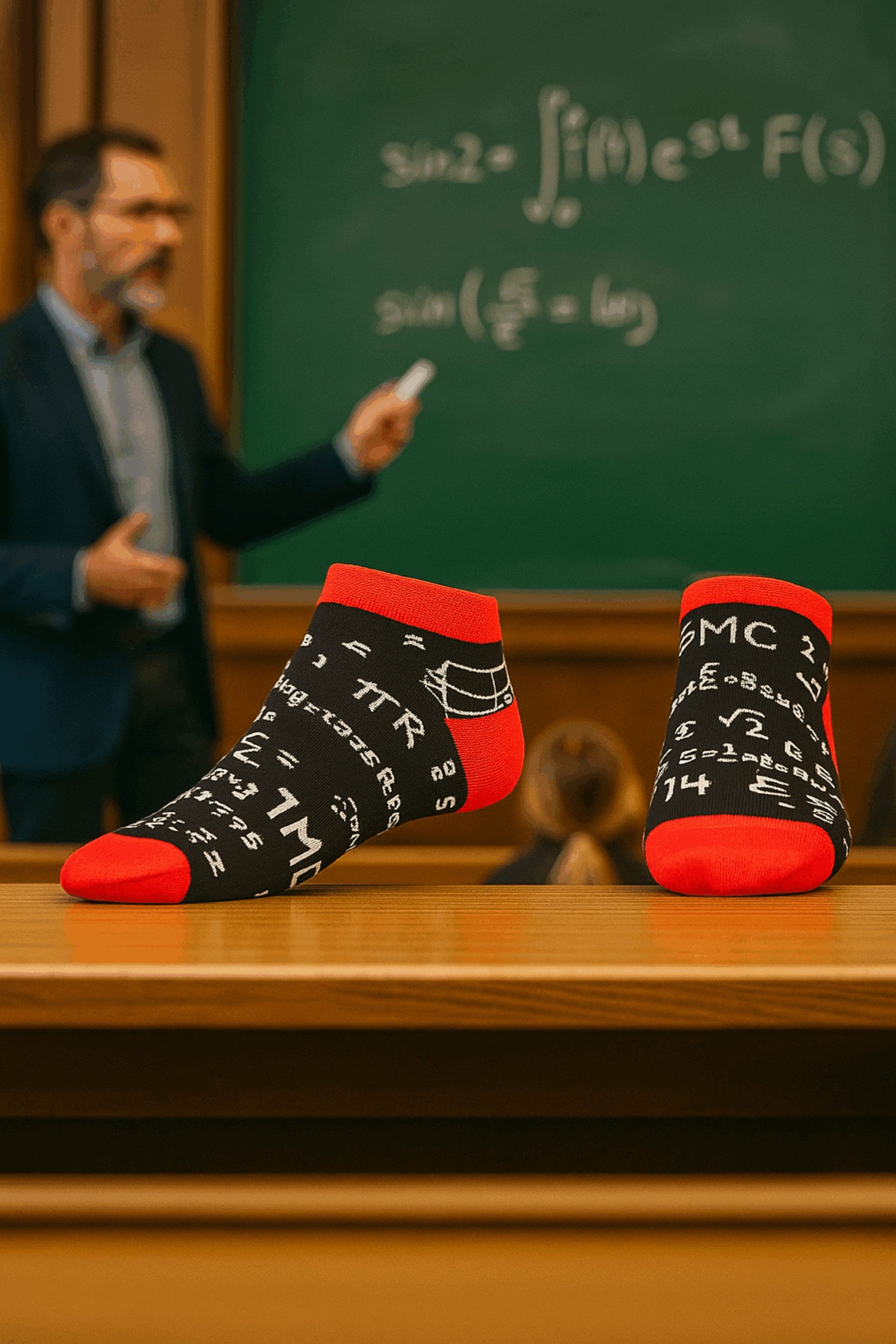 AbgeStrumpft Sneakersocken AbgeStrumpft Mathematiker Sneaker (1 Paar, 1-Paar, 1 Paar) lustiges Design