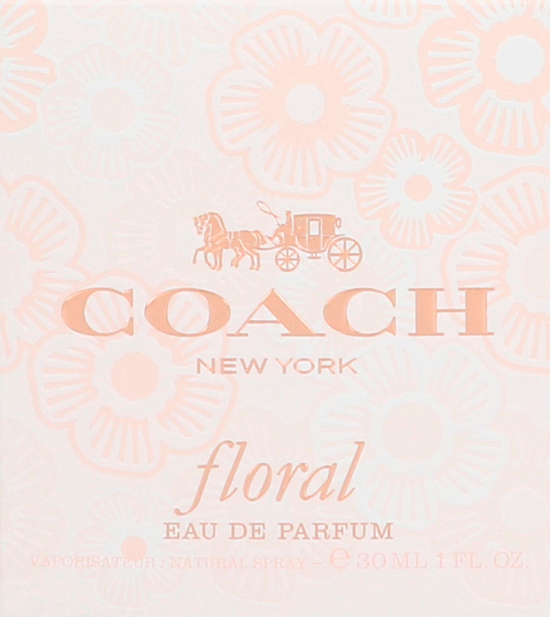 COACH Eau de Parfum Coach Floral, Fruchtig-süßer Damenduft mit zitrischen Noten, Gardenie und Patchouli.