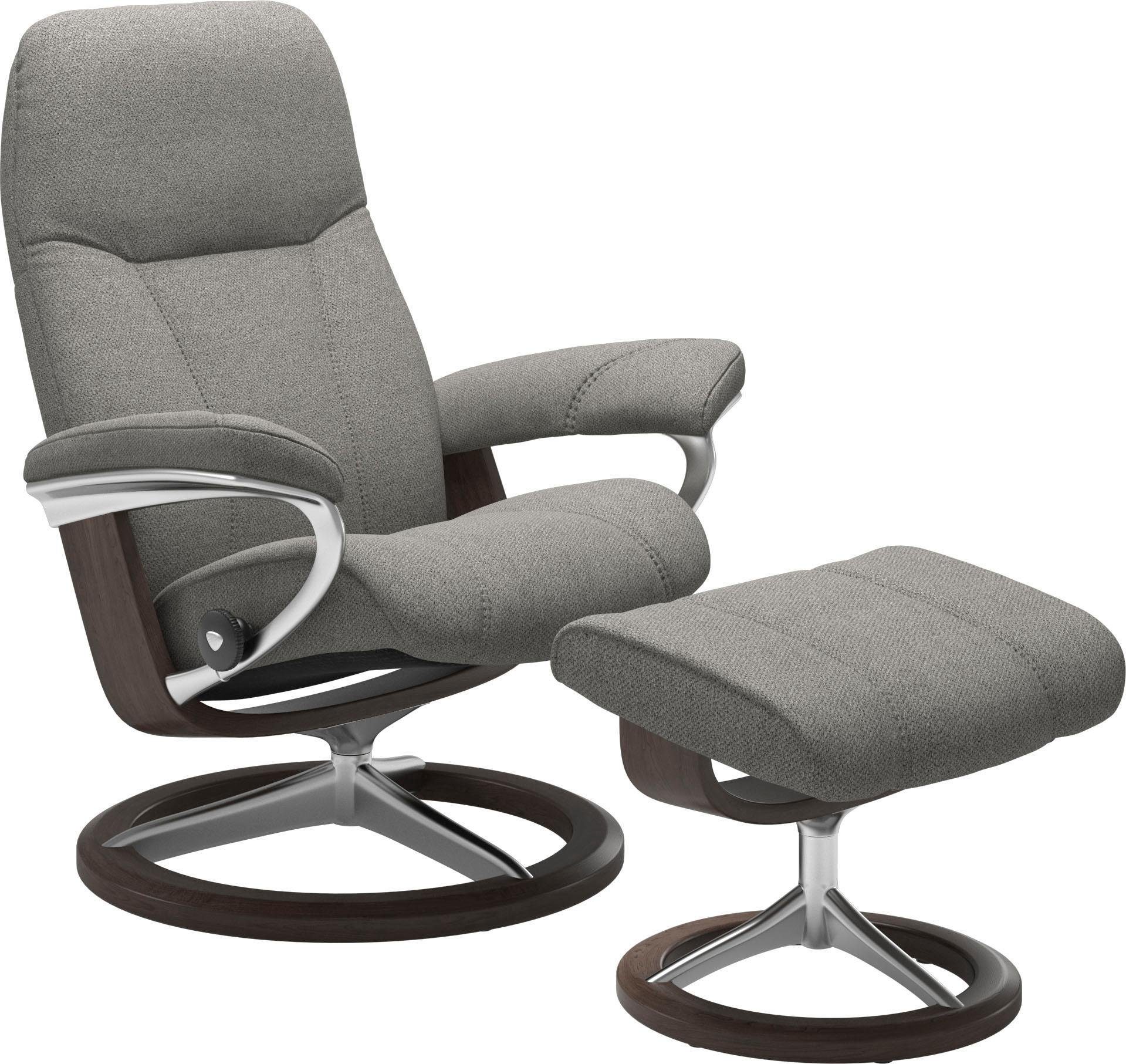 Stressless® mit Relaxsessel Gestell Hocker, mit Relaxsessel Hocker), Base, Wenge Größe L, Consul (Set, mit Signature