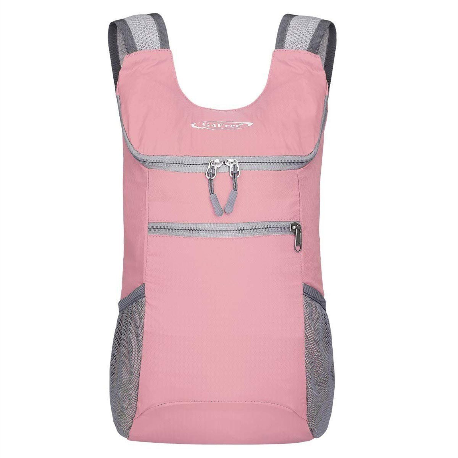 G4Free Wanderrucksack, Kleiner Rucksack 11 L, Wanderrucksack Backpack Rosa