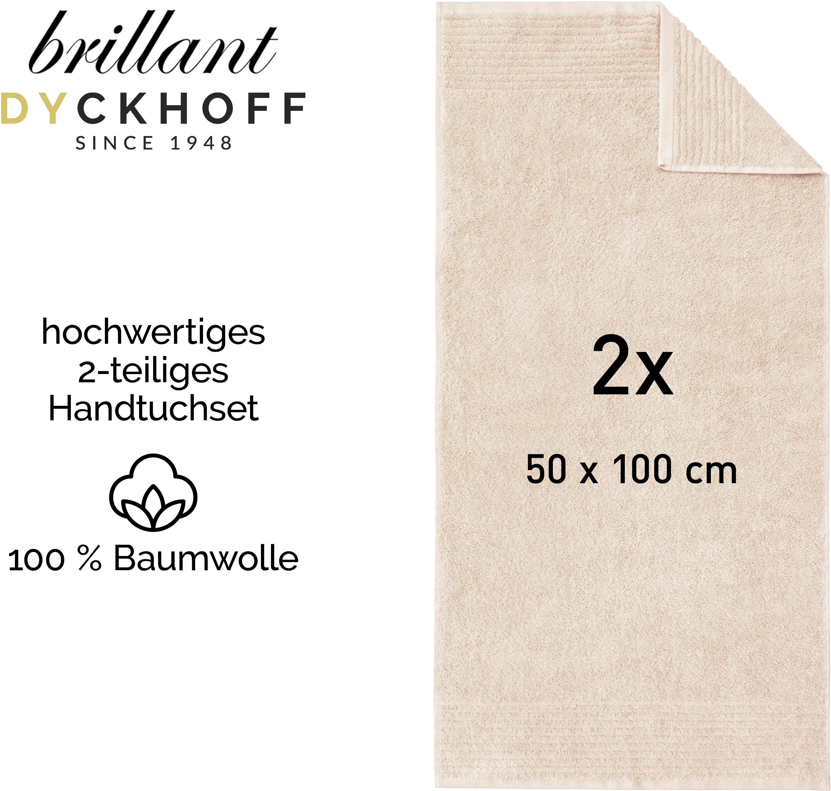 Dyckhoff Handtücher Handtuch-Set BRILLANT 2-tlg., Baumwolle, 50x100 cm, Frottier (2-St), Baumwolle – Bild 4 von 5