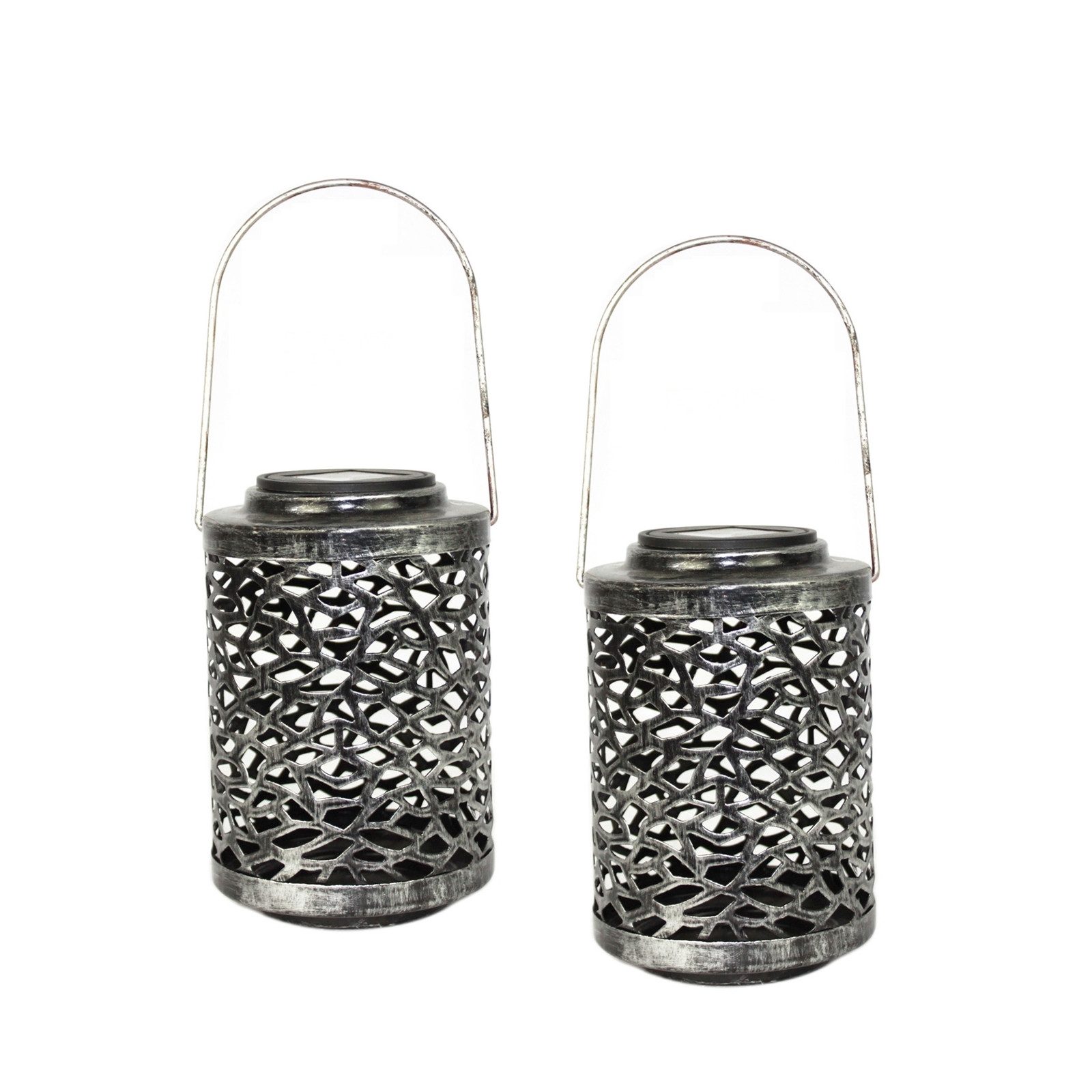 LED Laterne Solarlaterne Mosaik 2er Set Luna