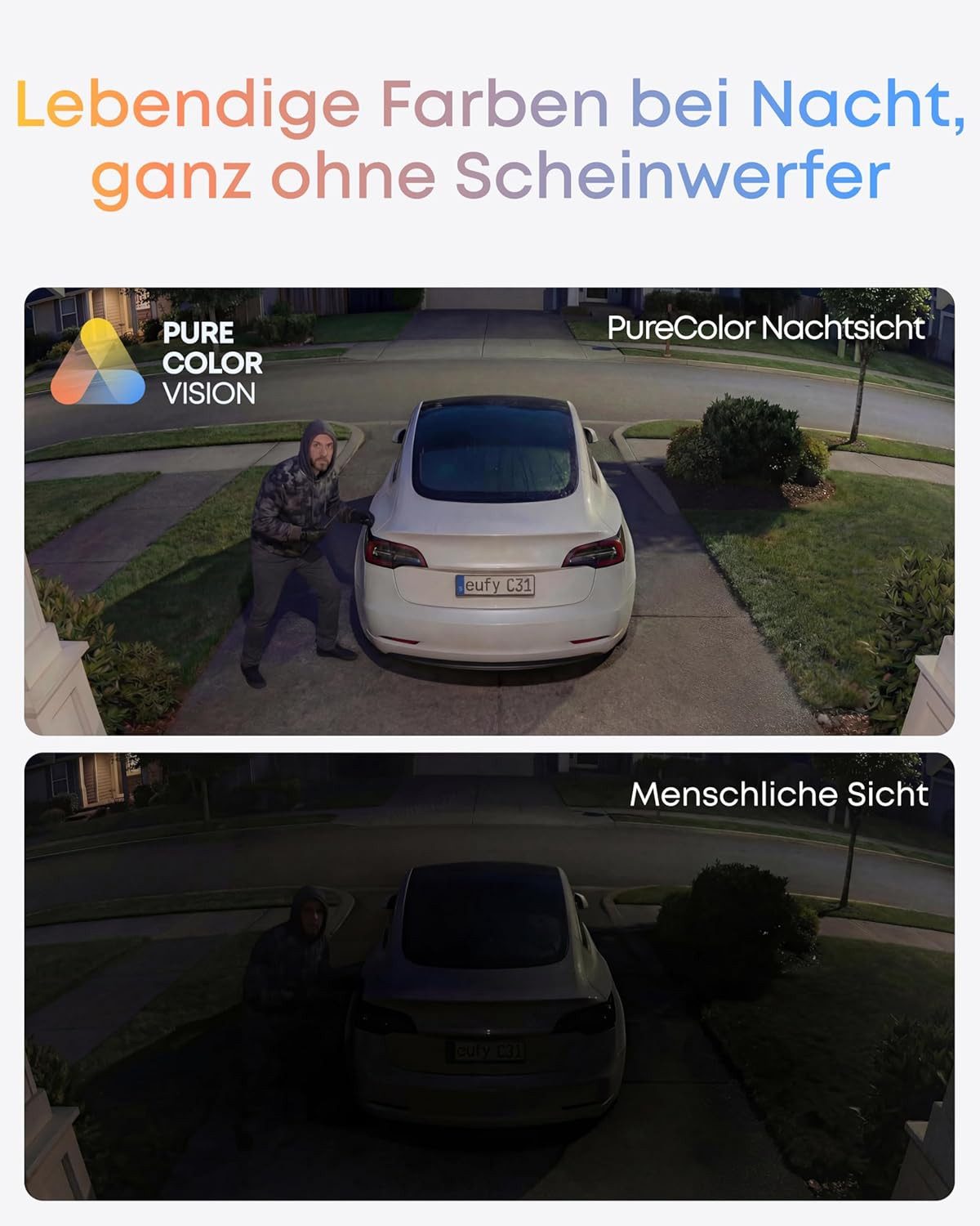 Anker eufy Überwachungskamera C31 kabelgebunden, Außen & Innen (Innenbereich, 1-tlg) – Bild 4 von 5