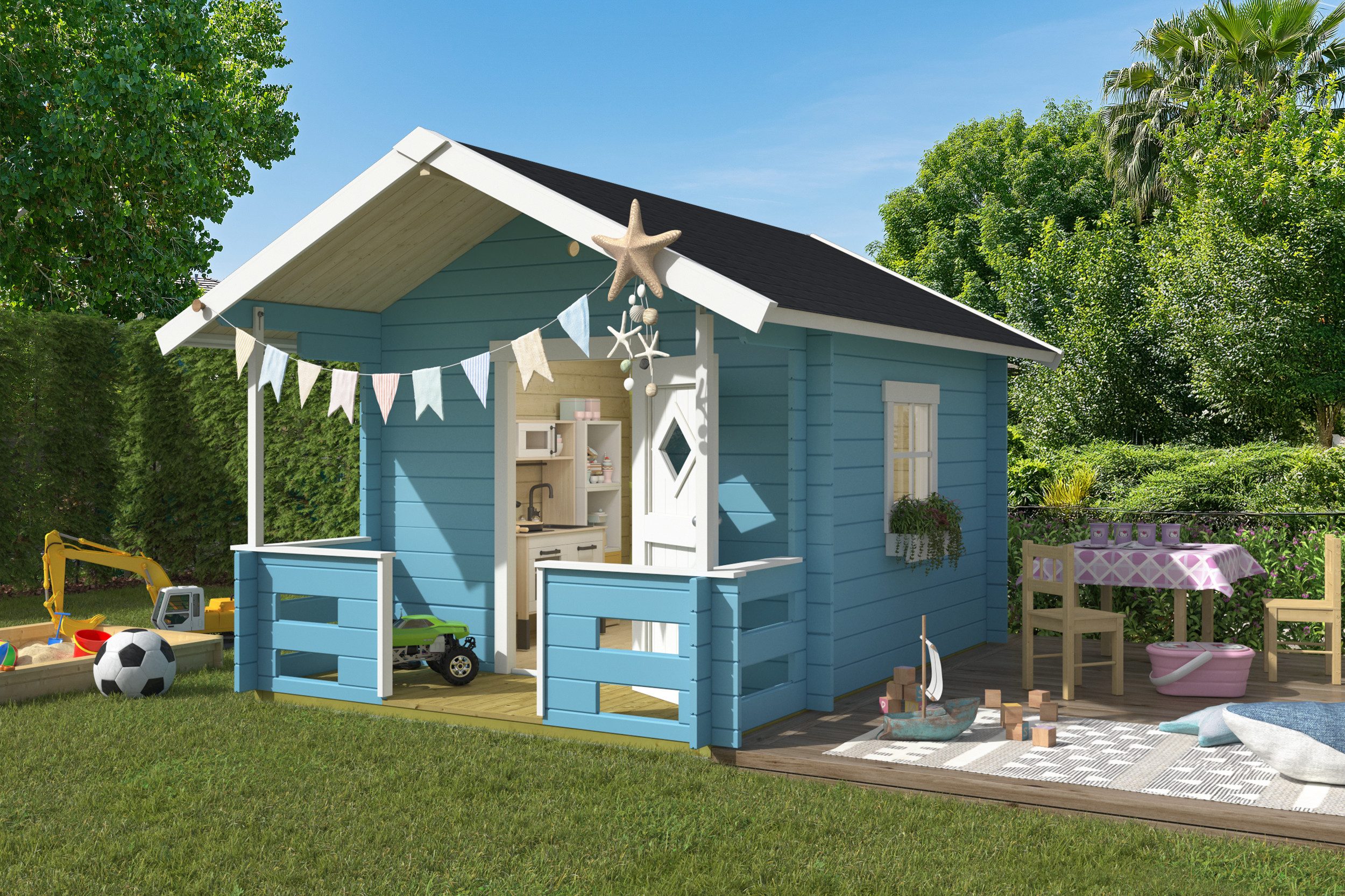 Nordic Holz Spielhaus LIDO, BxTxH: 270x330x211 cm