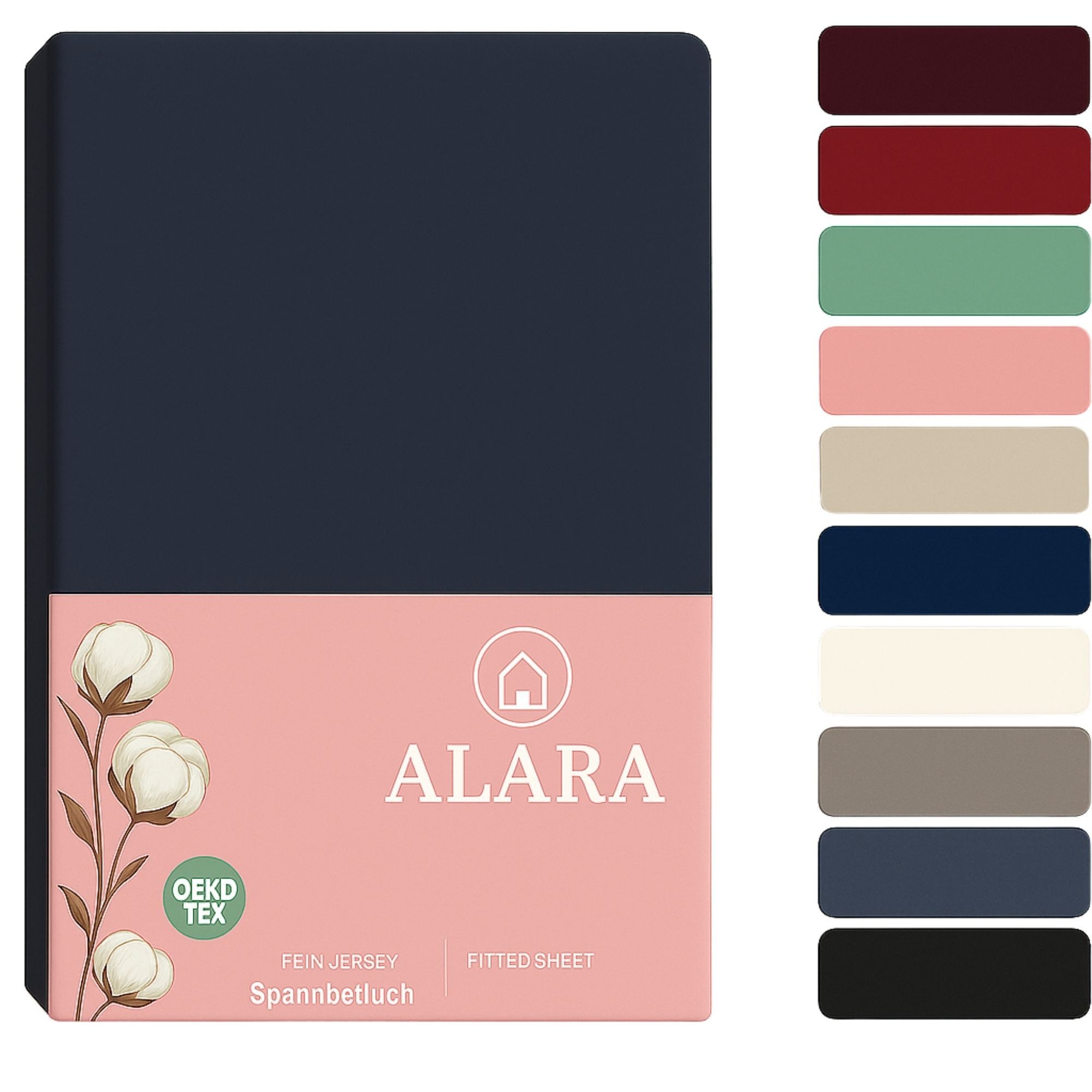 ALARA HOME Spannbettlaken 180x200 Baumwolle 100% Spannbetttuch Bettlaken Je günstig online kaufen