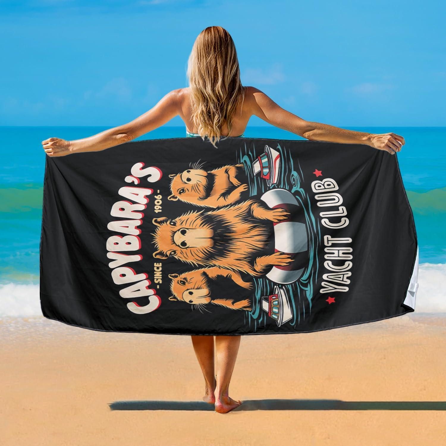 LuxusKollektion Strandtuch Strandtuch XXL 180x90cm Mikrofaser Schnelltrocknend Sandfrei, (1-St)