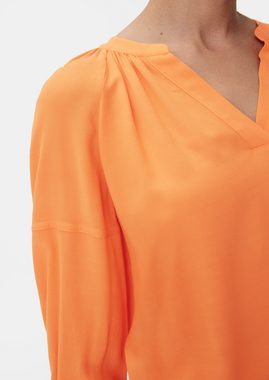 Comma 3/4-Arm-Shirt Bluse aus Crêpe Raffung