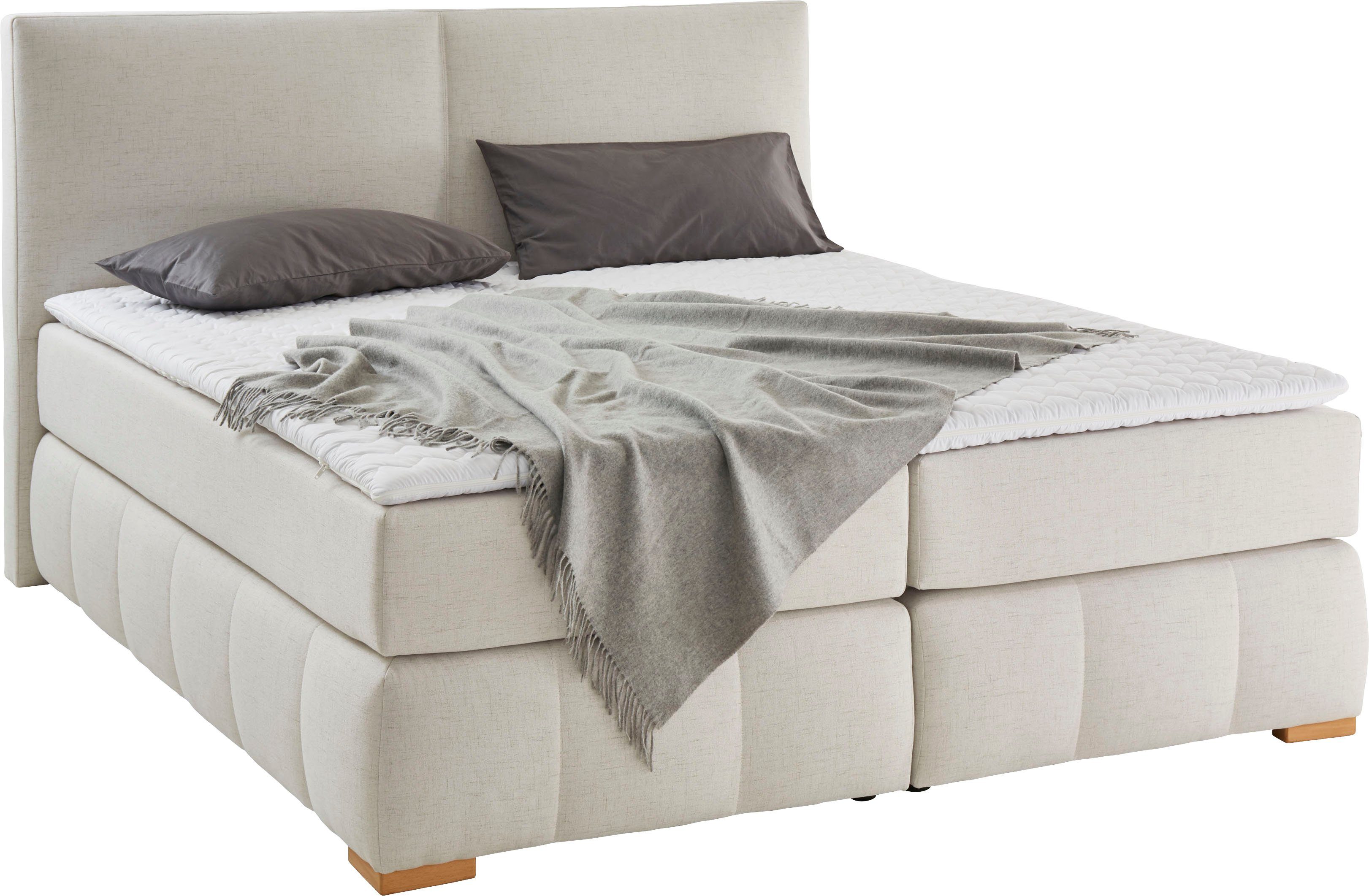 Home affaire Boxspringbett "Wehma", inkl. Topper in 3 verschiedenen Matratz günstig online kaufen