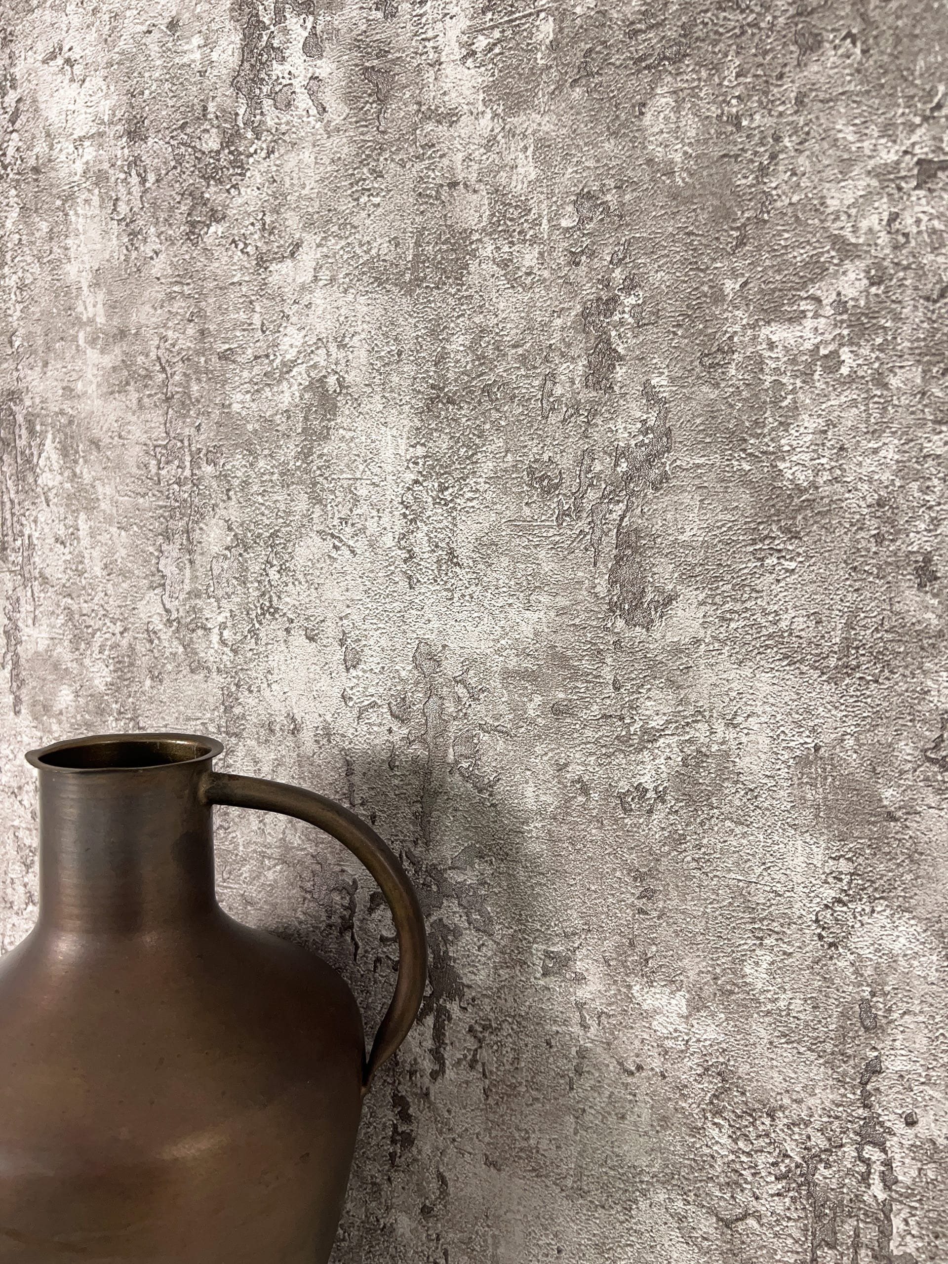 Newroom Vliestapete Hardy Taupe Tapete Betontapete Beton,Putz,Lava, Grau Ta günstig online kaufen