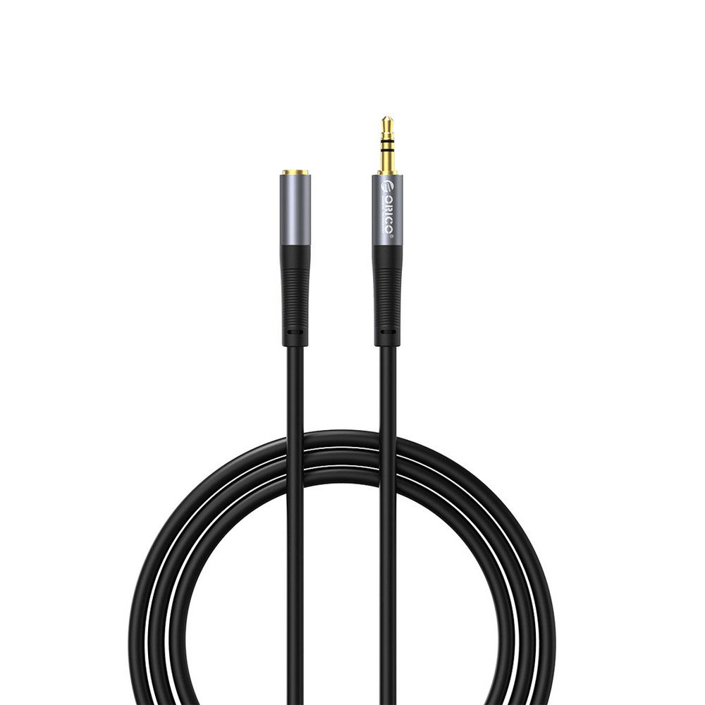 ORICO Klinkenstecker Audioverlängerung Kopfhörerkabel Audiokabel, (Spar-Set, 1-St., 1 m flexibel), vergoldete Kontakte, Silikonmantel, 1 m