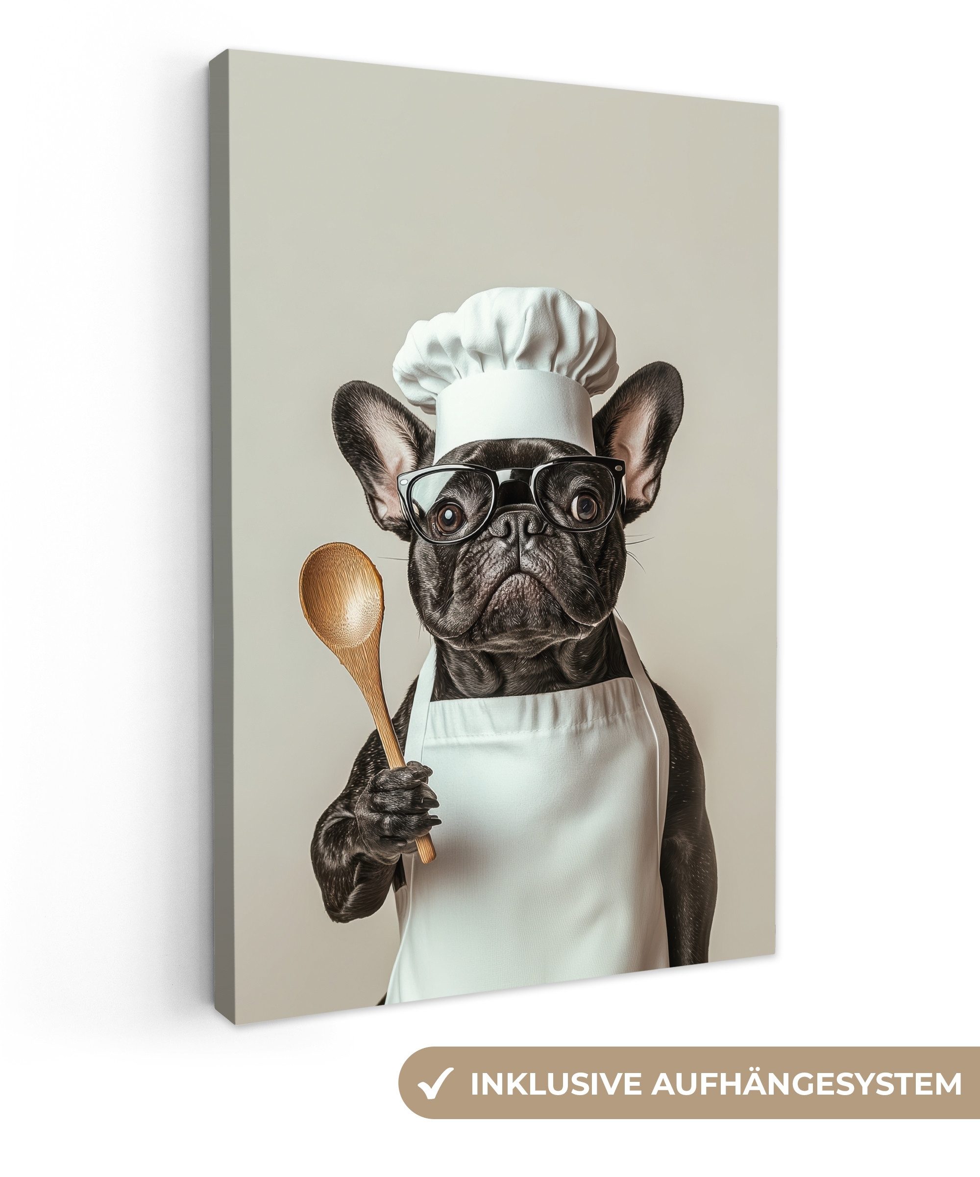 OneMillionCanvasses® Leinwandbild Brillen - Hund - günstig online kaufen